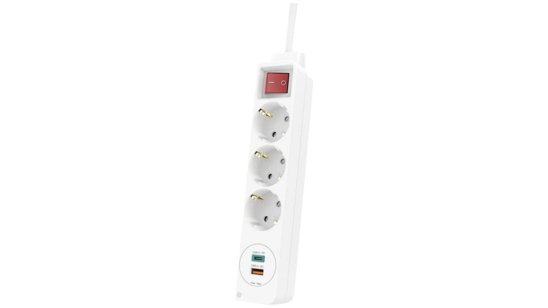 HAMA Steckdosenleiste 133757, 3-fach, 2x USB, weiß HAMA Steckdosenleiste 133757, 3-fach, 2x USB, weiß