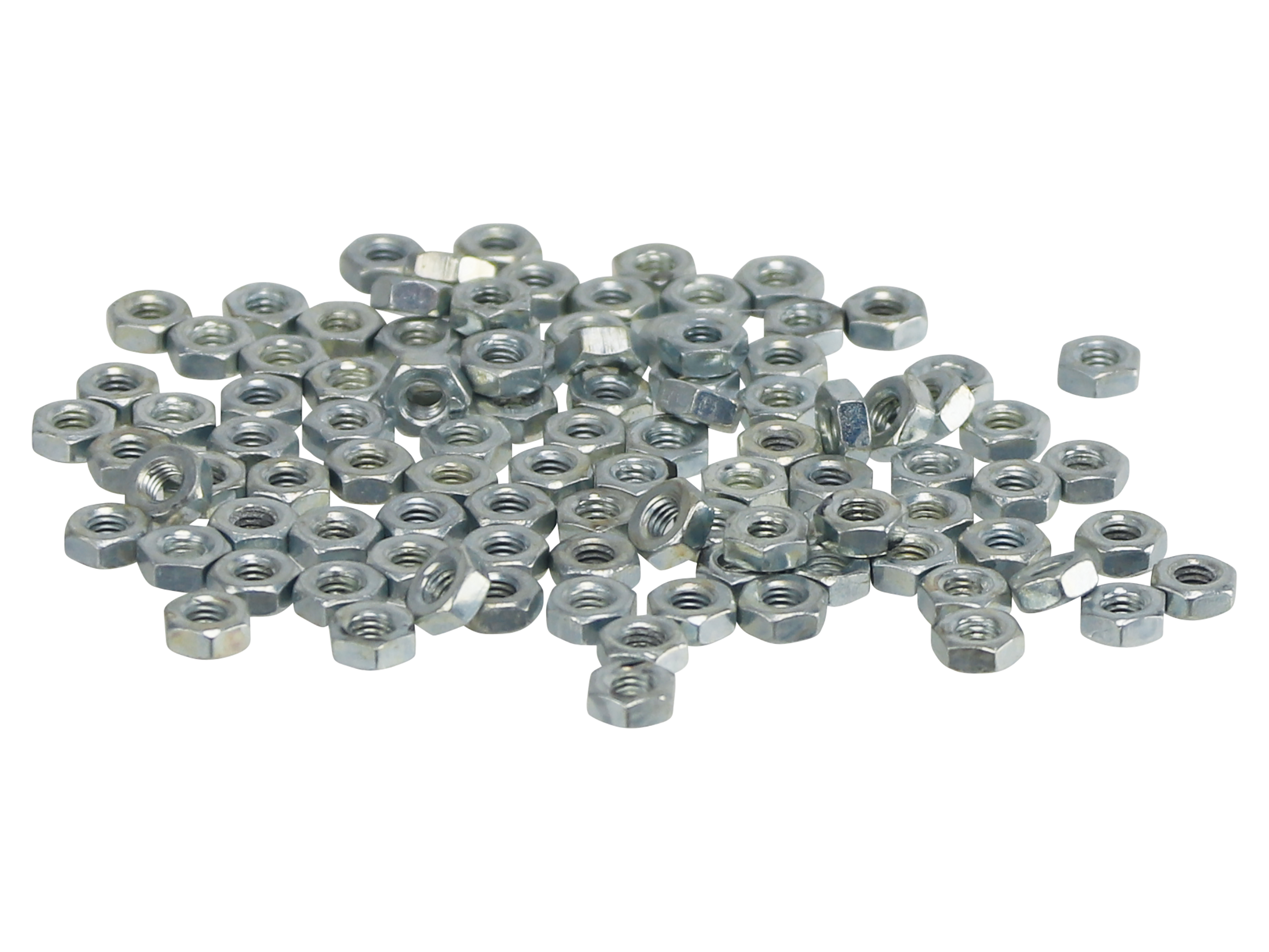 WÜRTH Muttern M3, verzinkt, 100 Stück