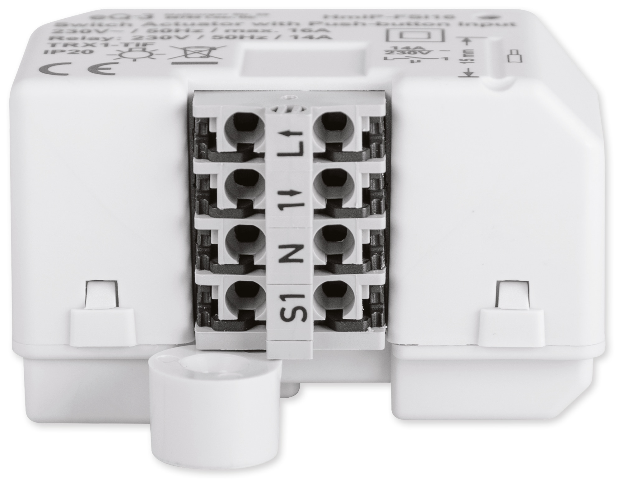 HOMEMATIC IP Smart Home 154346A0 Schaltaktor mit Tastereingang (16A), Unterputz