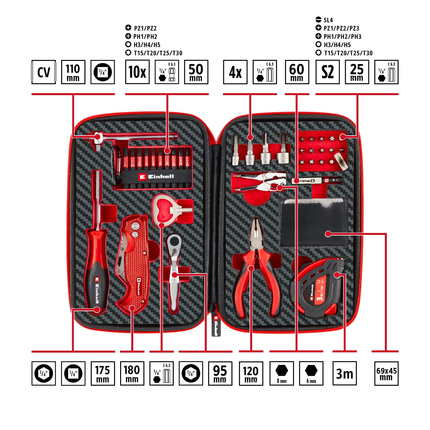 EINHELL Adventskalender 2025, 370260, 42-teilig EINHELL Adventskalender 2025, 370260, 42-teilig