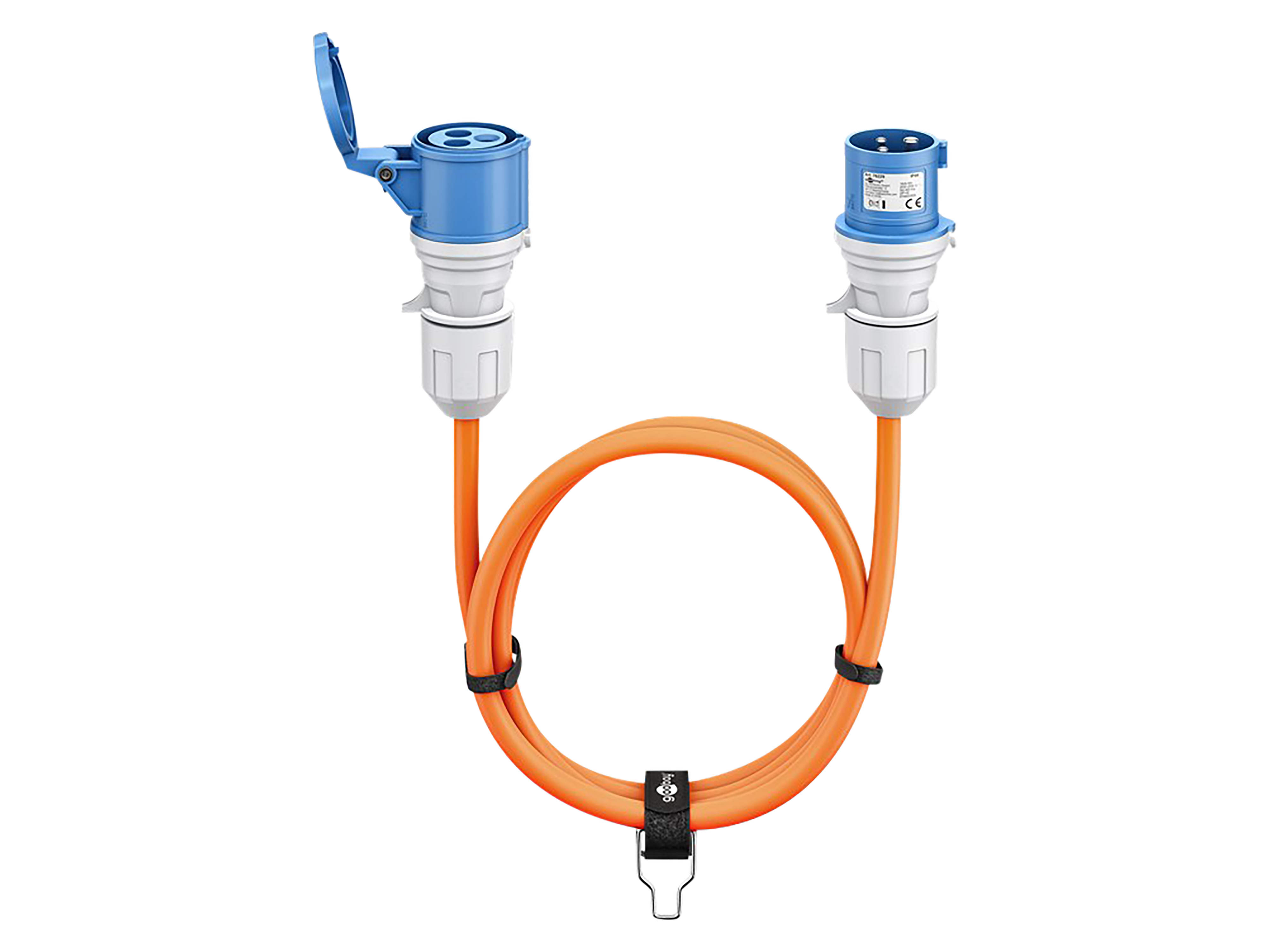 GOOBAY CEE-Verlängerung 76228, 5 m, 2,5mm², 16A/230V, orange