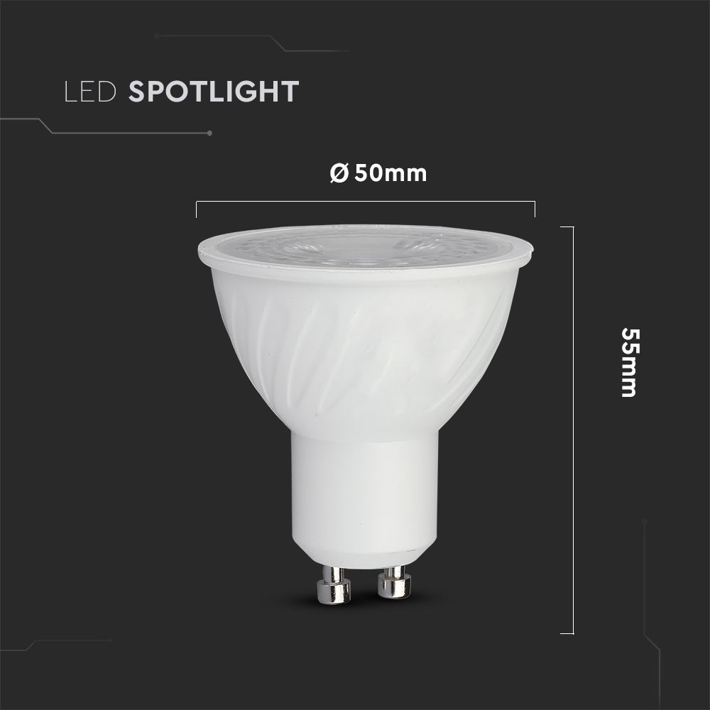 V-TAC LED-Lampe VT-21189, EEK: F, 6W, 445lm, 3000k, GU10, 38°