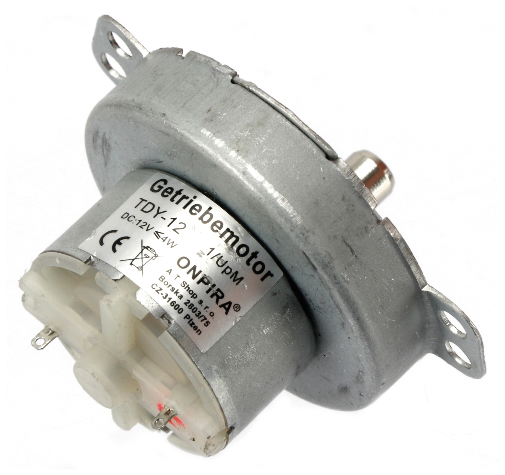 Gleichstrom-Getriebemotor TDY-12, 12 V-, 0,18 A, 3,5 U/min Gleichstrom-Getriebemotor TDY-12, 12 V-, 0,18 A, 3,5 U/min