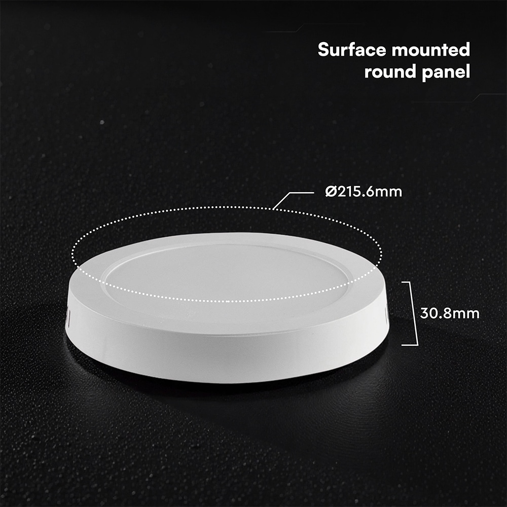 V-TAC LED-Deckenleuchte VT78766, EEK: E, 18W, 1980lm, 3000K/4000K/6500K