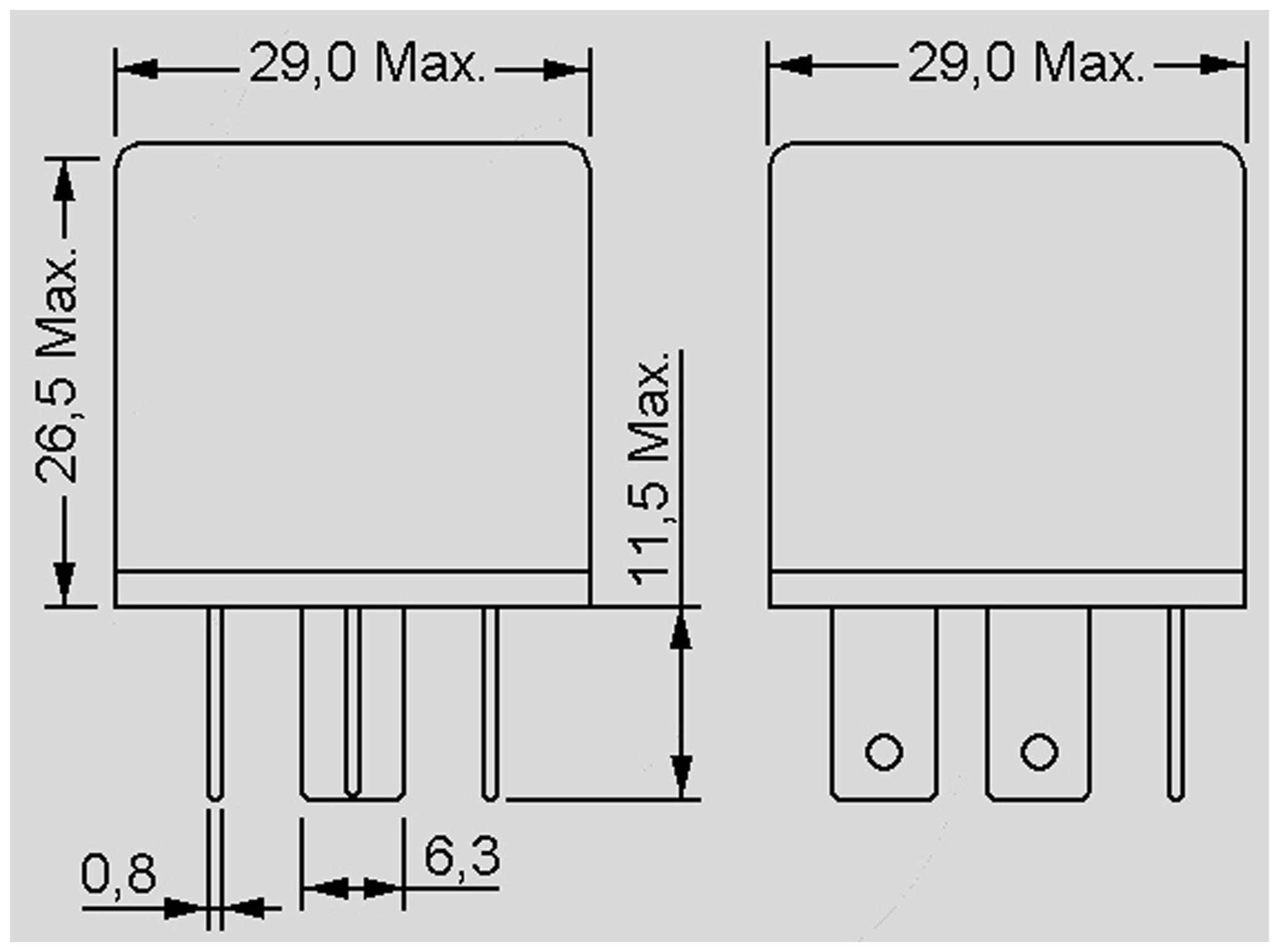 KFZ Relais 12 V-, 50 A, 1x UM, Steckanschluß KFZ Relais 12 V-, 50 A, 1x UM, Steckanschluß