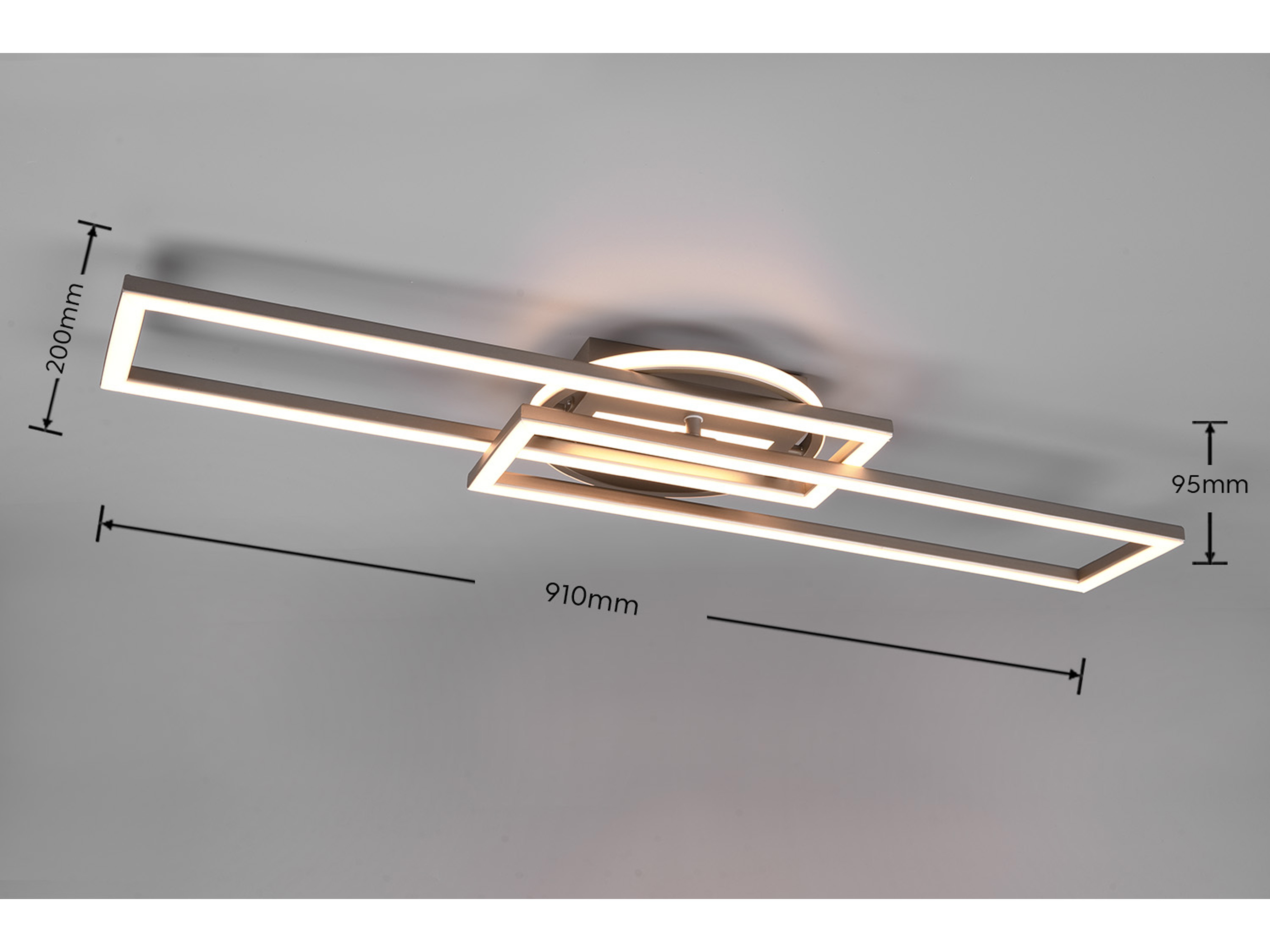 REALITY LED-Deckenleuchte Twister R67183107 nickel-matt, 30 W, 4500 lm, CCT REALITY LED-Deckenleuchte Twister R67183107 nickel-matt, 30 W, 4500 lm, CCT