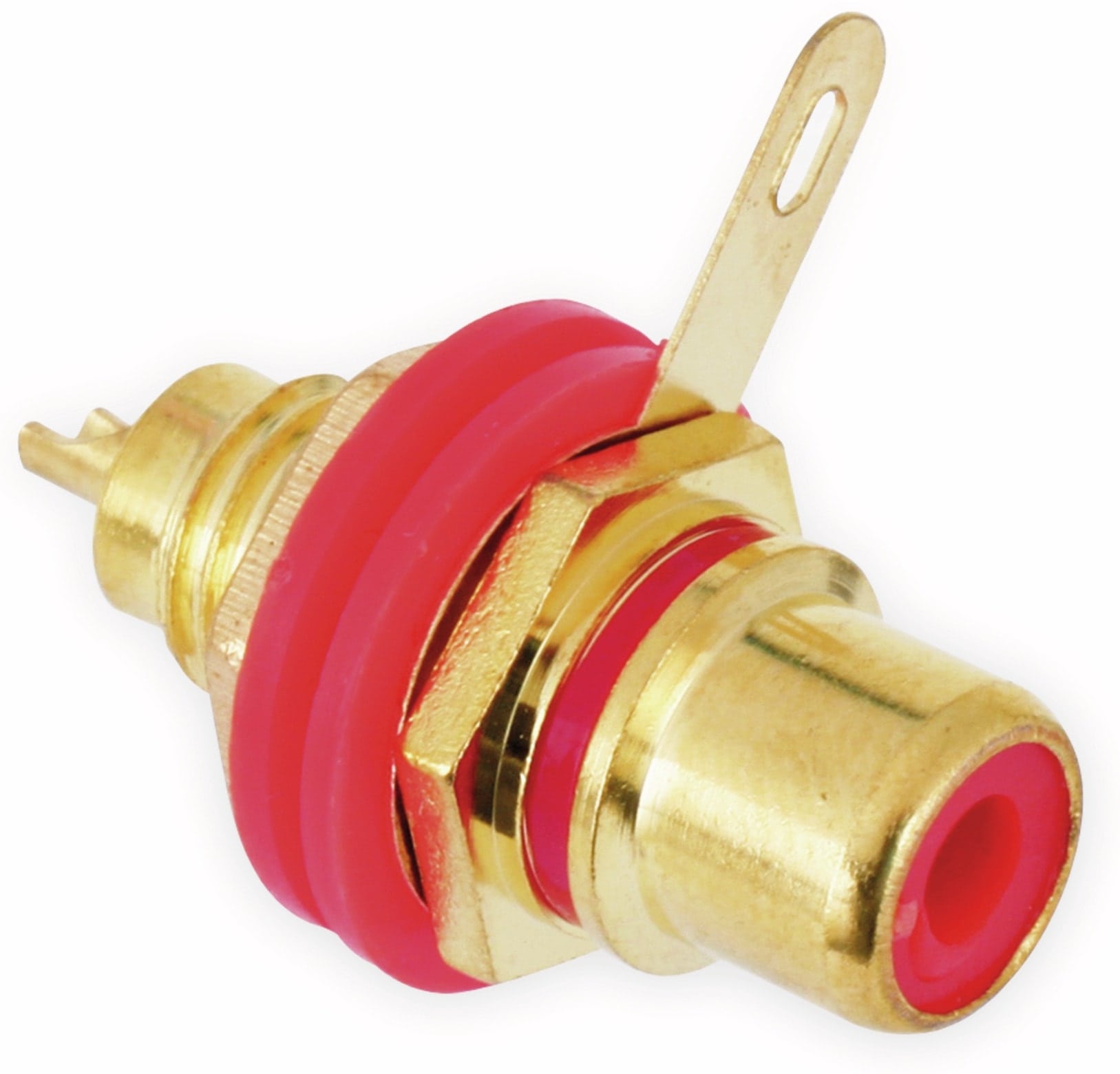 GOOBAY Cinch-Einbaubuchse, rot, 8 mm