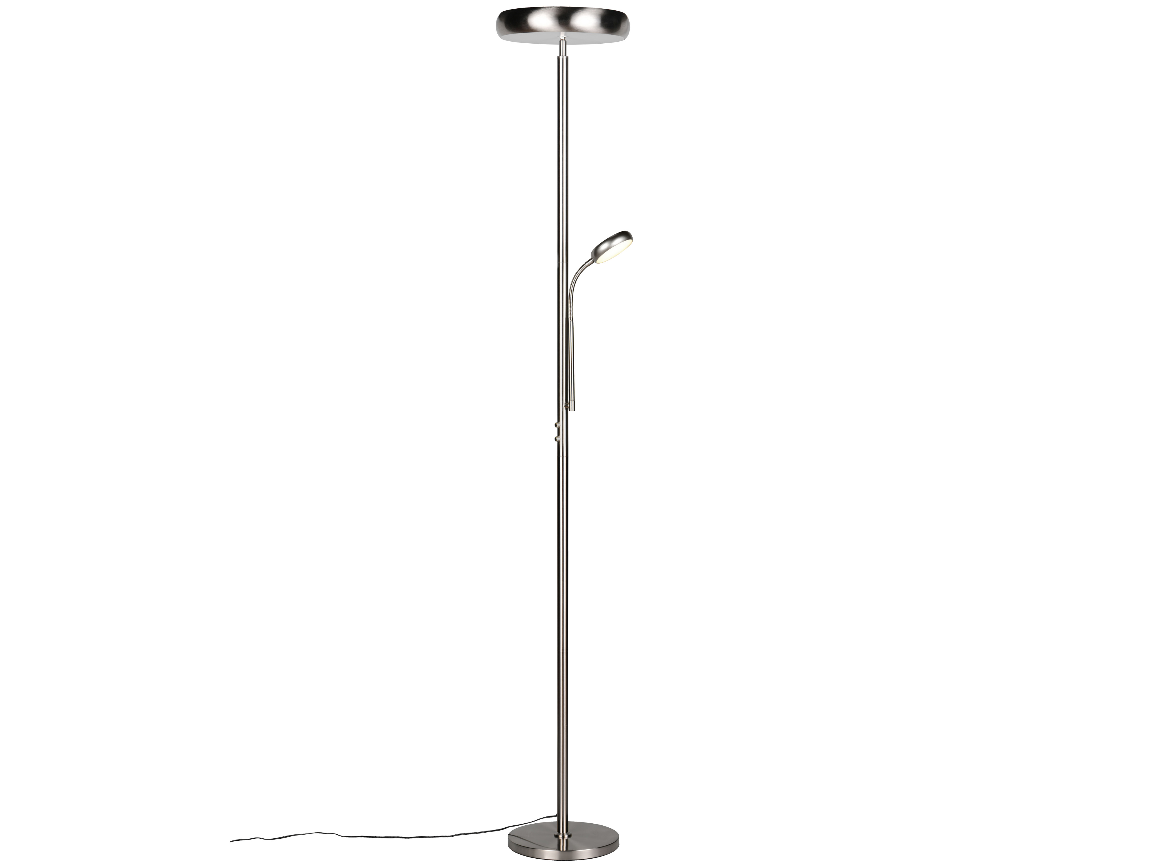 REALITY LED-Stehleuchte Palermo R45741107, 23W, 3000... 6500K, 2500lm, CCT, IP20, Nickel