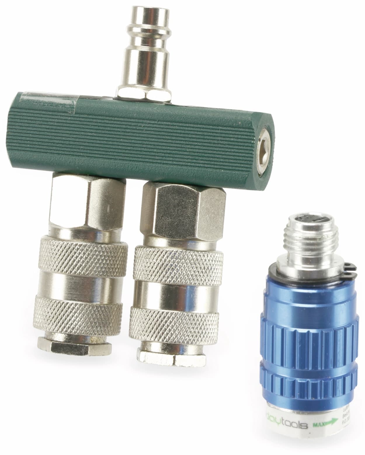 DAYTOOLS Druckluft-Verteiler DLV2, 2-fach, Luftmengenregler (¼")