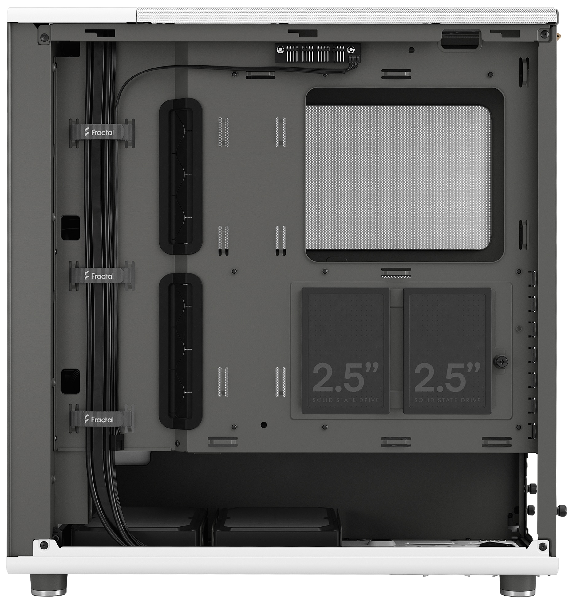 FRACTAL Midi Tower Design North Chalk weiß TG white