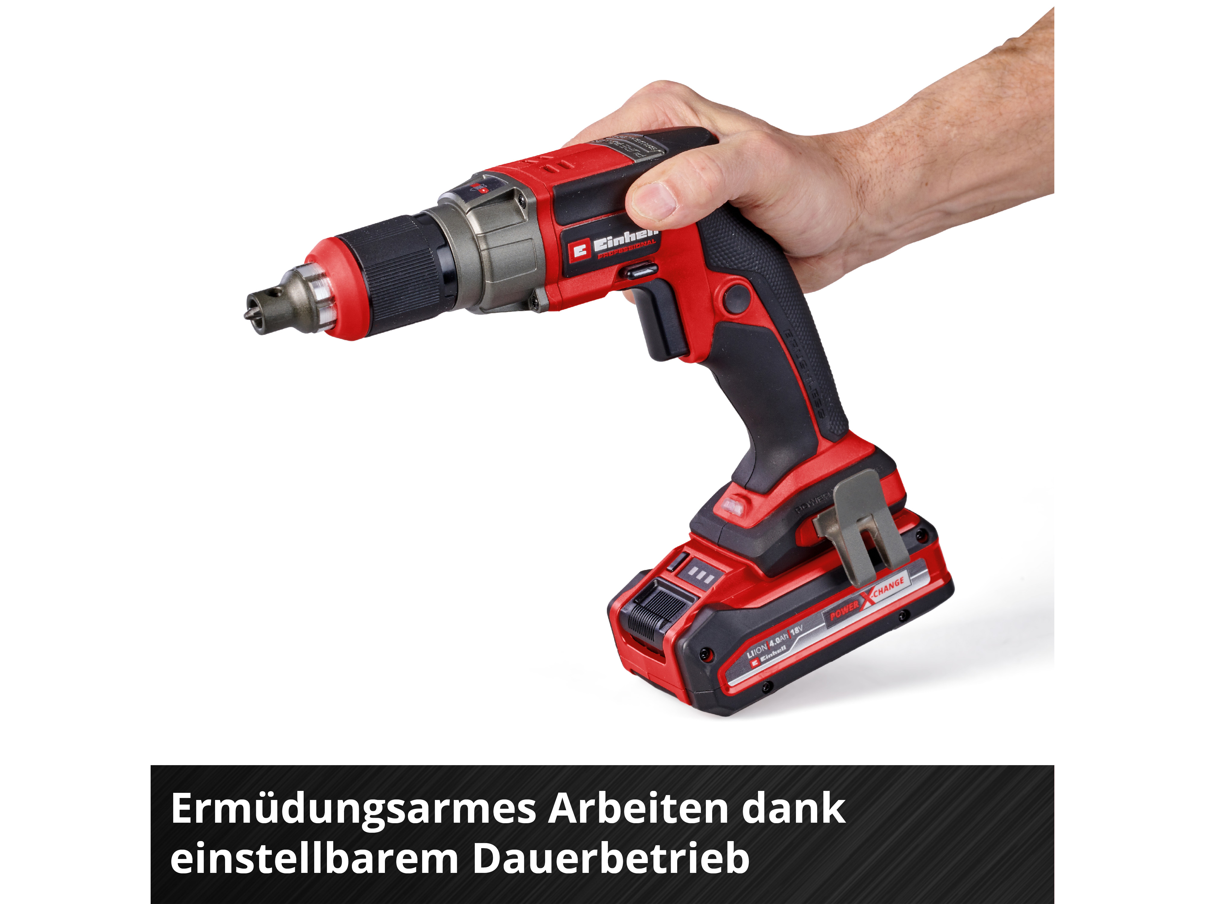EINHELL PROFESSIONAL Akku-Trockenbauschrauber TP-DY 18 Li BL + Magazin, 4261012, Solo