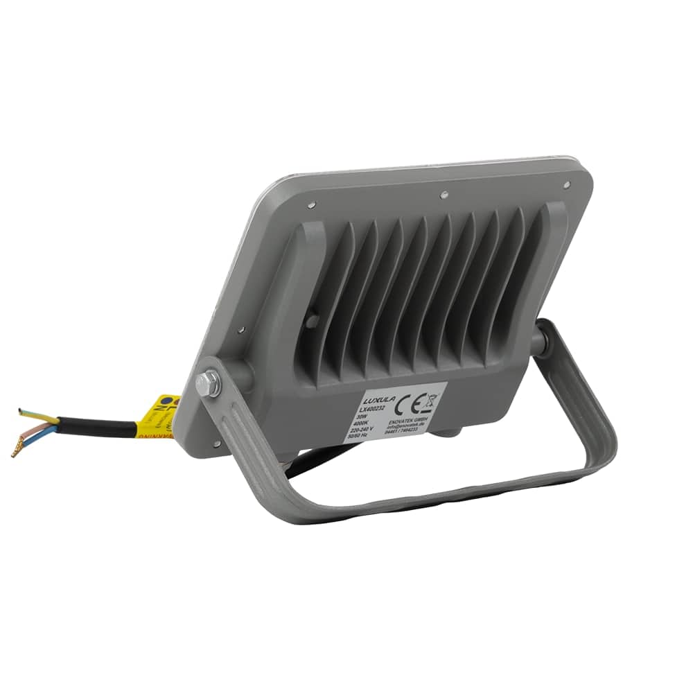 LUXULA LED-Fluter, EEK: E, 30W, 3900lm, 4000K, IP65, grau