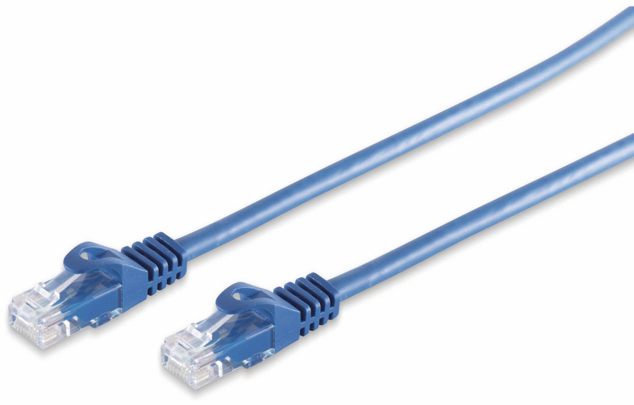 S-IMPULS RJ45 Patchkabel CAT 7 Rohkabel U/UTP, blau, 1,5 m