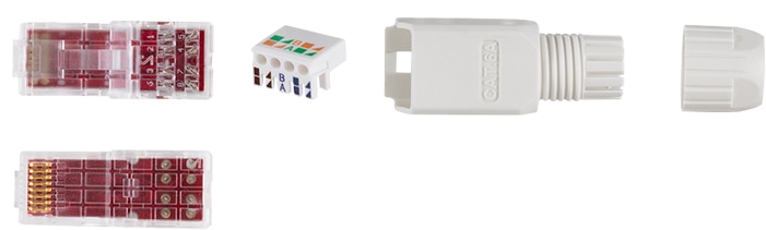 LOGILINK Feldkonfektionierbarer Cat.6A RJ45 Stecker, werkzeugfreie Montage LOGILINK Feldkonfektionierbarer Cat.6A RJ45 Stecker, werkzeugfreie Montage
