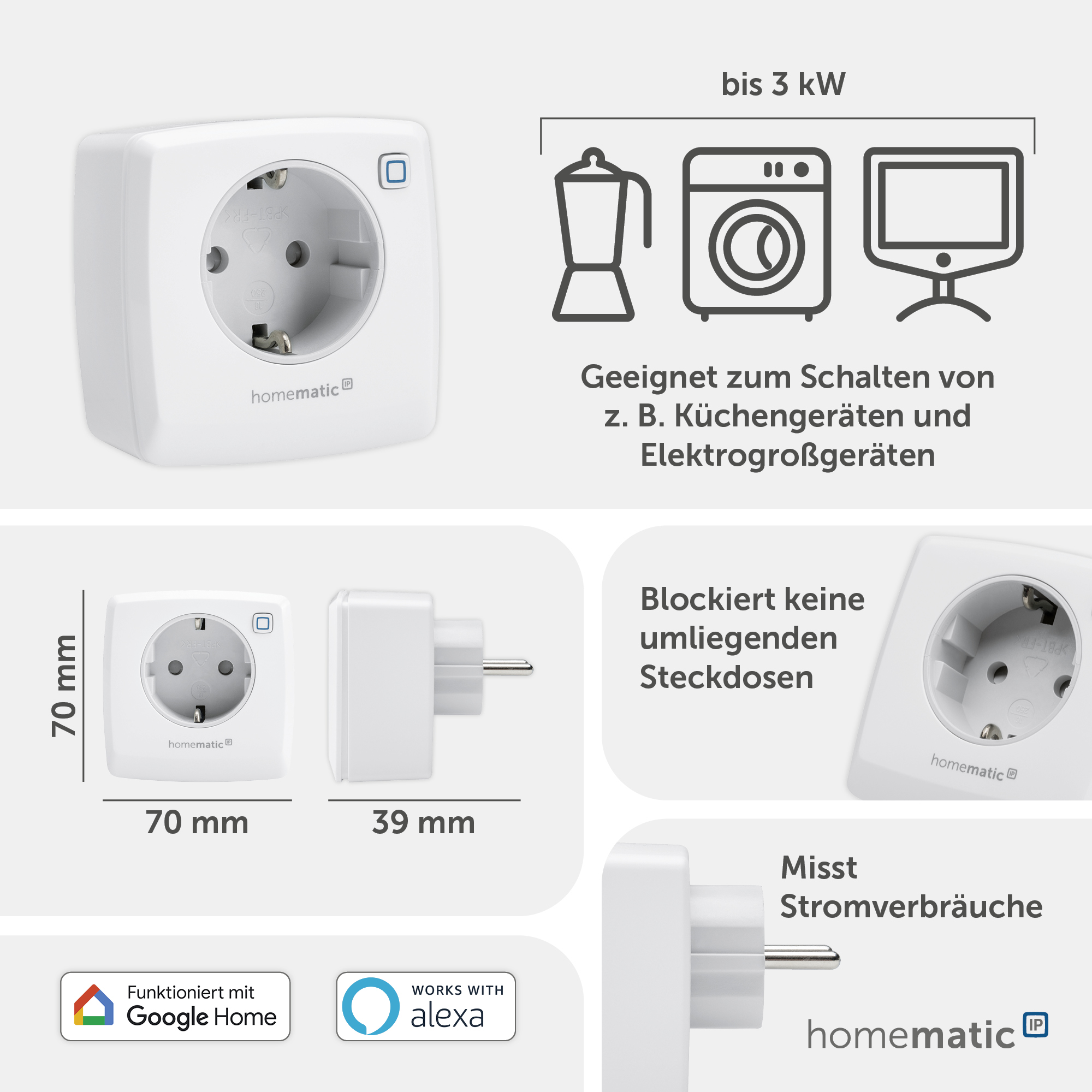 HOMEMATIC IP 157337A0, Schalt-Messsteckdose
