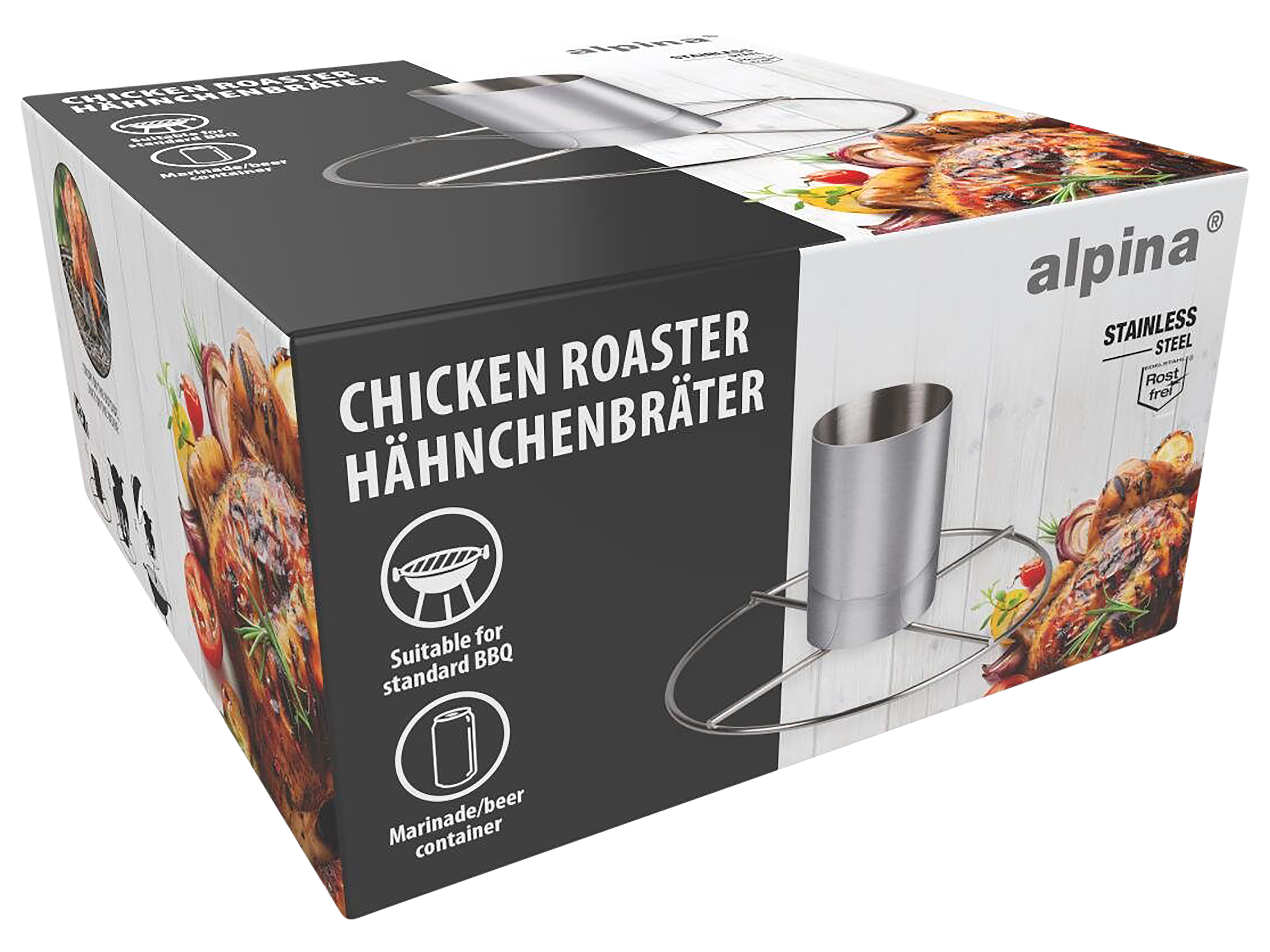 ALPINA Hähnchenhalter, zum Grillen, Ø 20x10 cm ALPINA Hähnchenhalter, zum Grillen, Ø 20x10 cm
