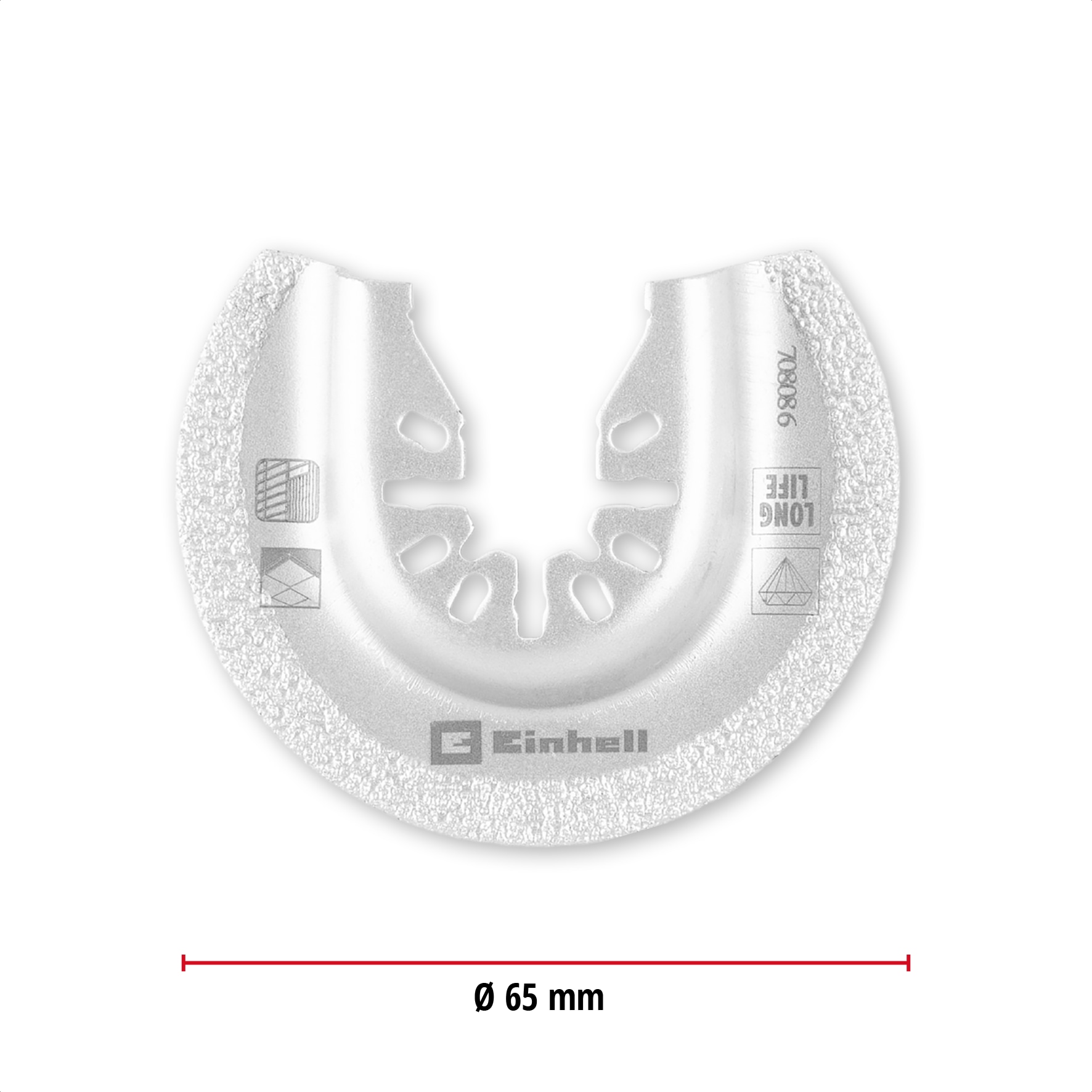 EINHELL Hartmetall-Sägeblatt, 708086, halbrund, 65 mm