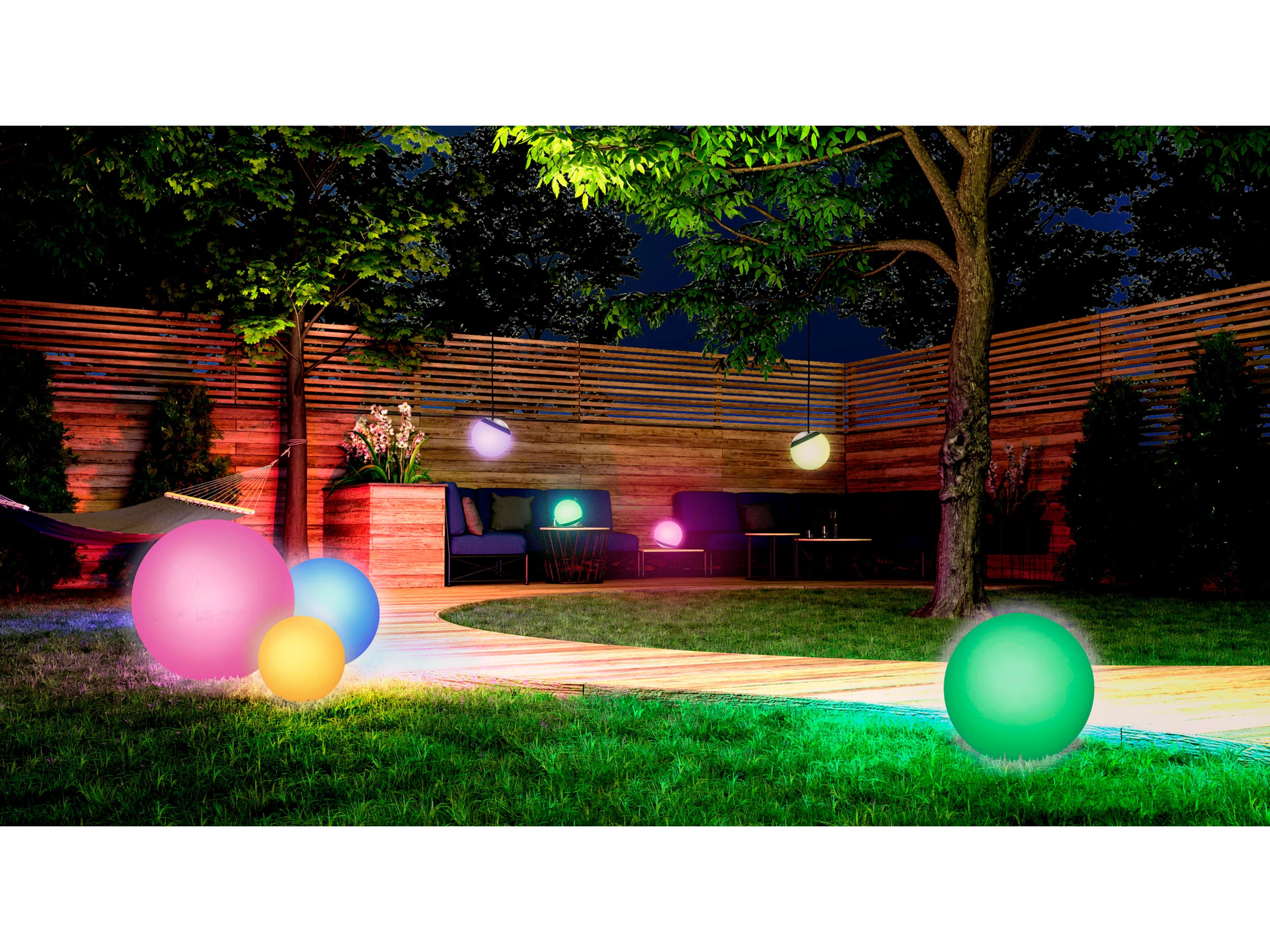 TINT Müller-Licht Solar LED-Gartenleuchte Calluna, Ø 45 cm, RGB+W TINT Müller-Licht Solar LED-Gartenleuchte Calluna, Ø 45 cm, RGB+W