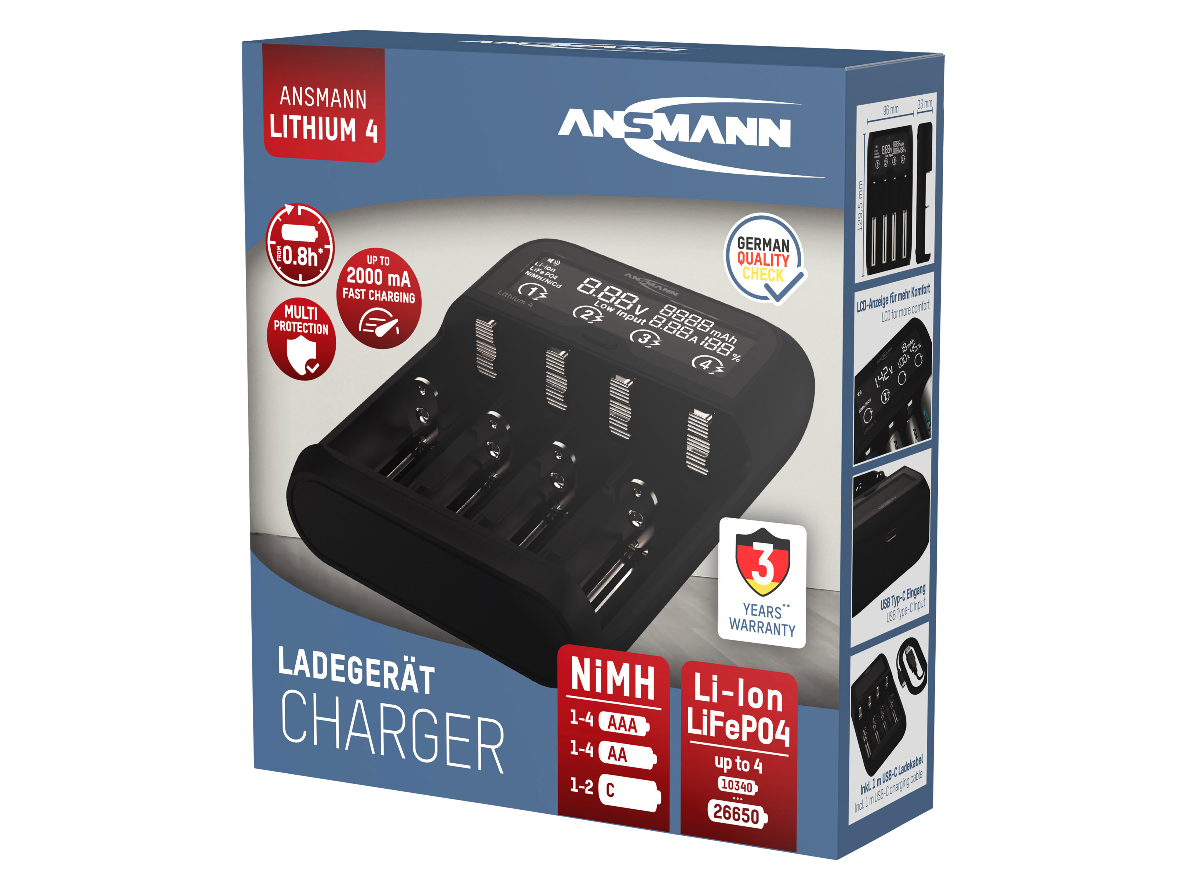 ANSMANN Lithium-Ladegerät Lithium 4