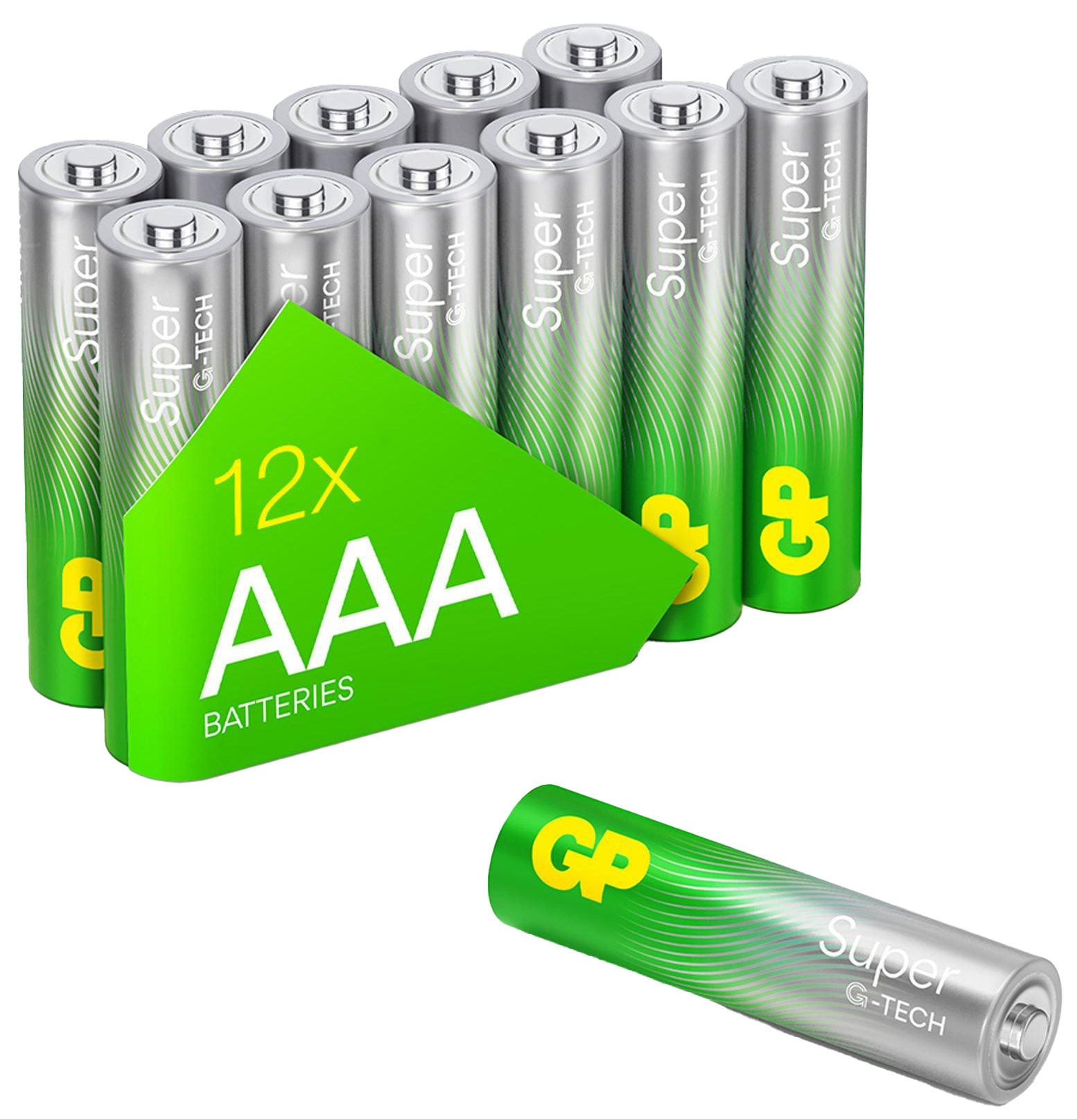 GP AAA-Batterie Alkaline Super, 1,5V, 12 Stück