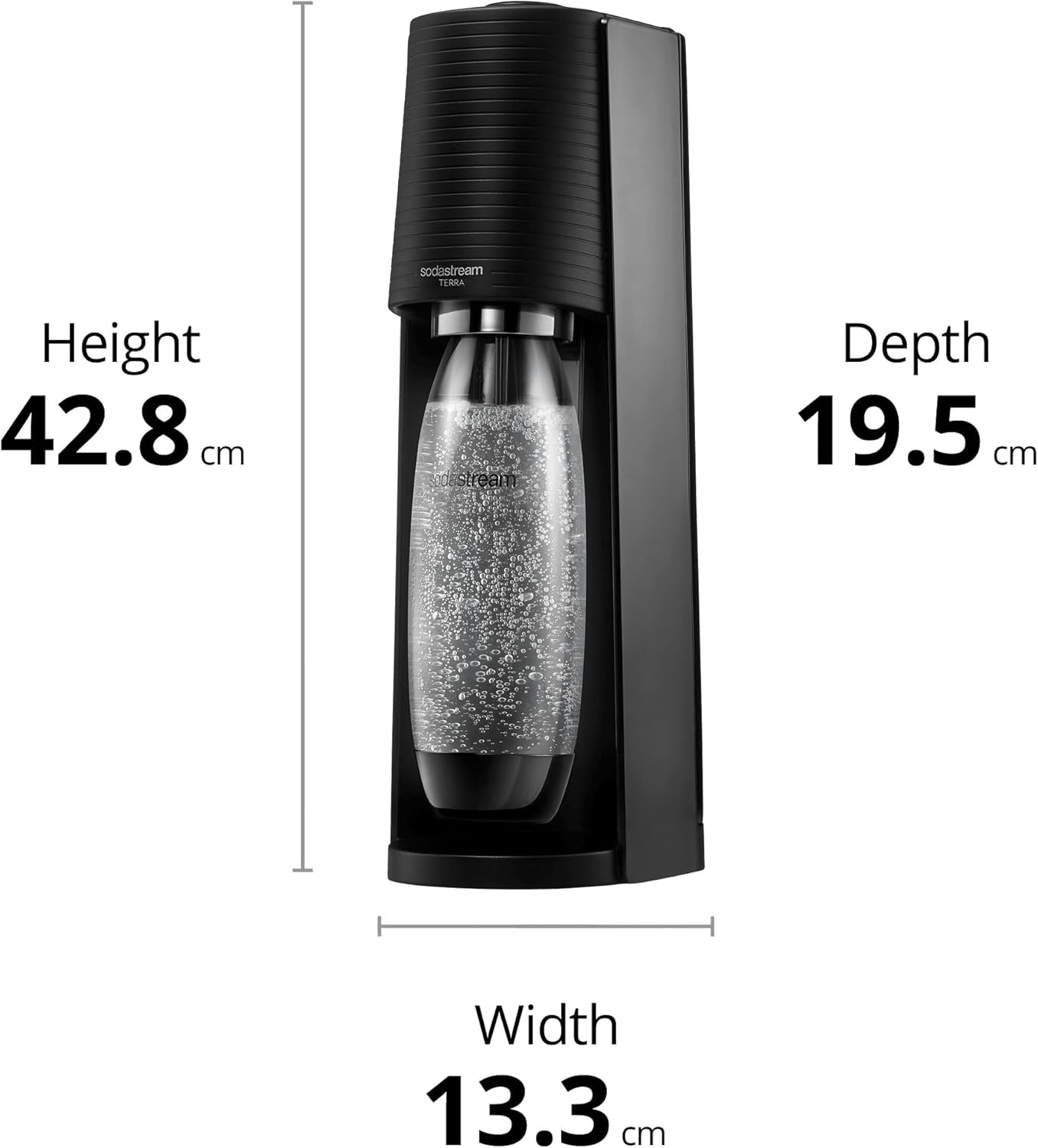 SODASTREAM Wassersprudler Terra, 1 L, schwarz
