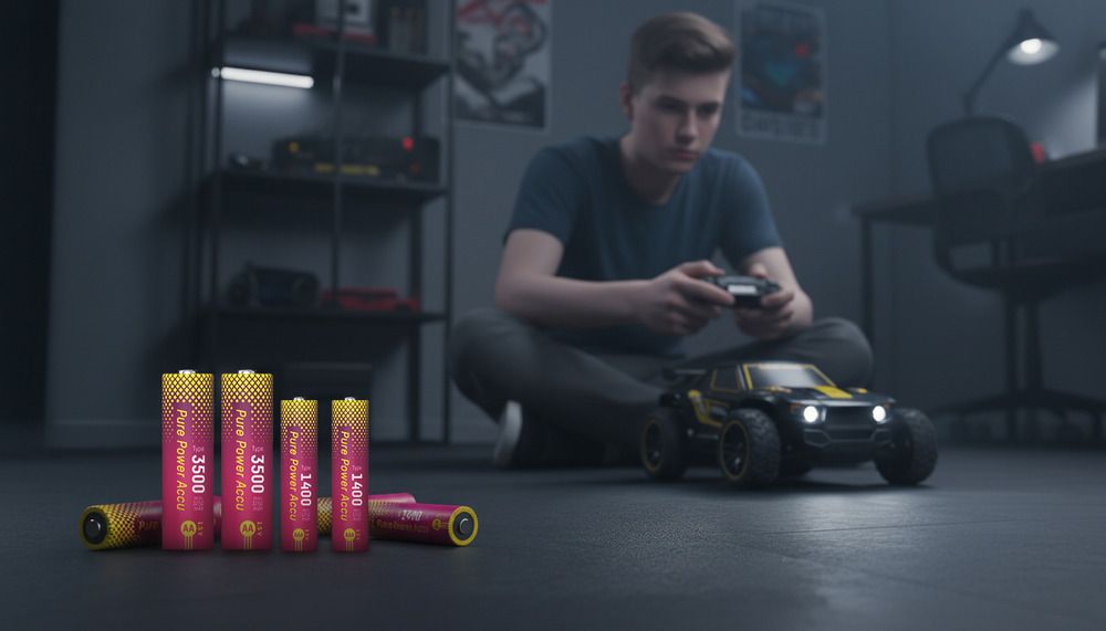 Lademodul ANSMANN Pure Power Set, 4× Micro AAA Akkus Typ 1400