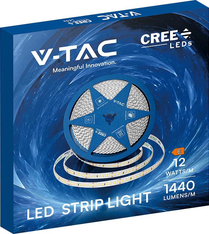 V-TAC LED-Stripe VT-2125976, 120W, EEK: E, 13800lm, 4000K, 120°, 24V, 10m V-TAC LED-Stripe VT-2125976, 120W, EEK: E, 13800lm, 4000K, 120°, 24V, 10m