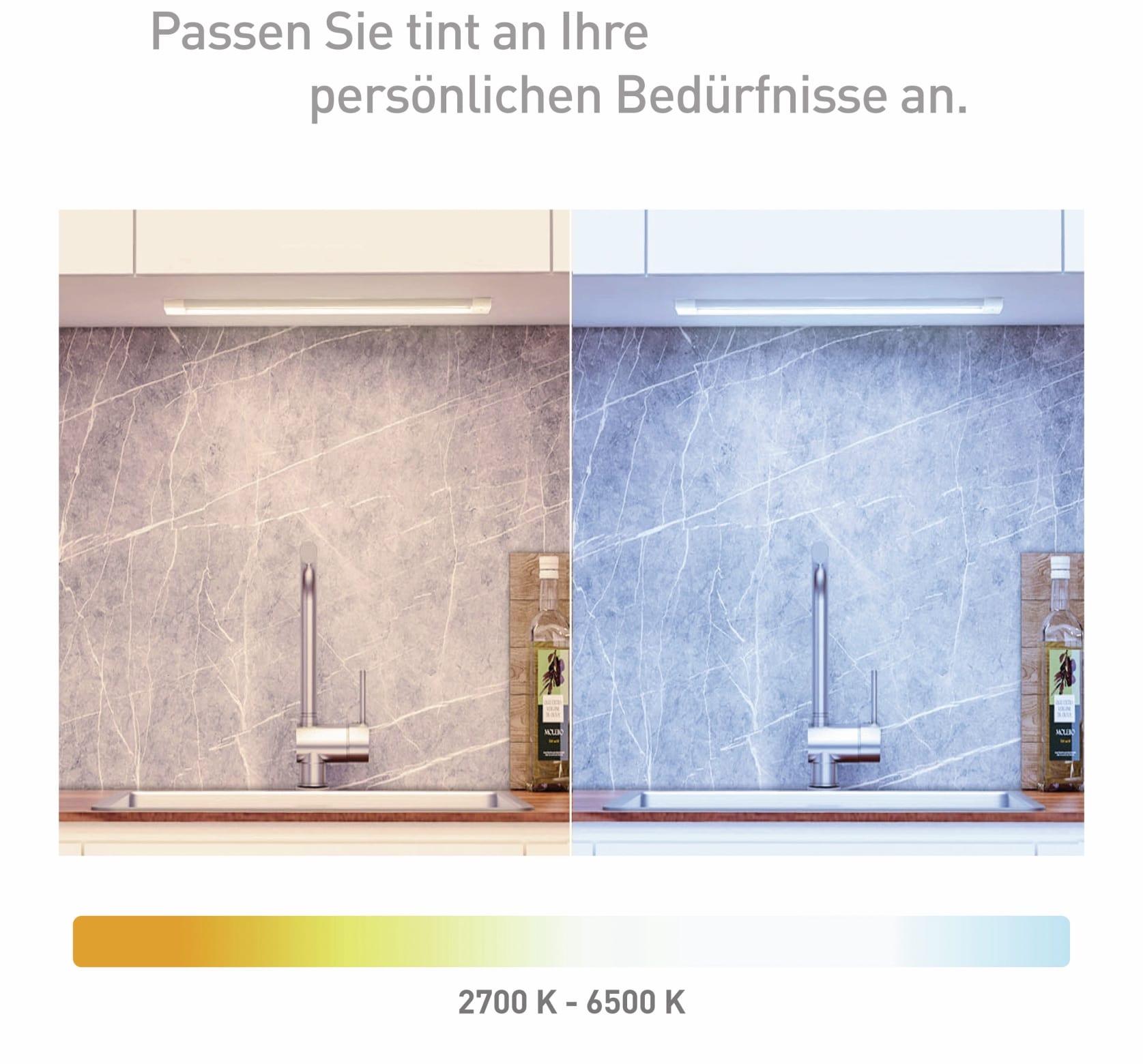 TINT LED-Unterbauleuchte MüLLER LICHT Alba, 50 cm, 14 W, 500 lm