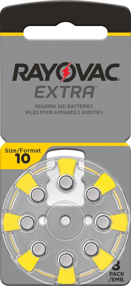 RAYOVAC Hörgeräte-Batterie, EXTRA ADVANCED, Größe 10, 8 Stück