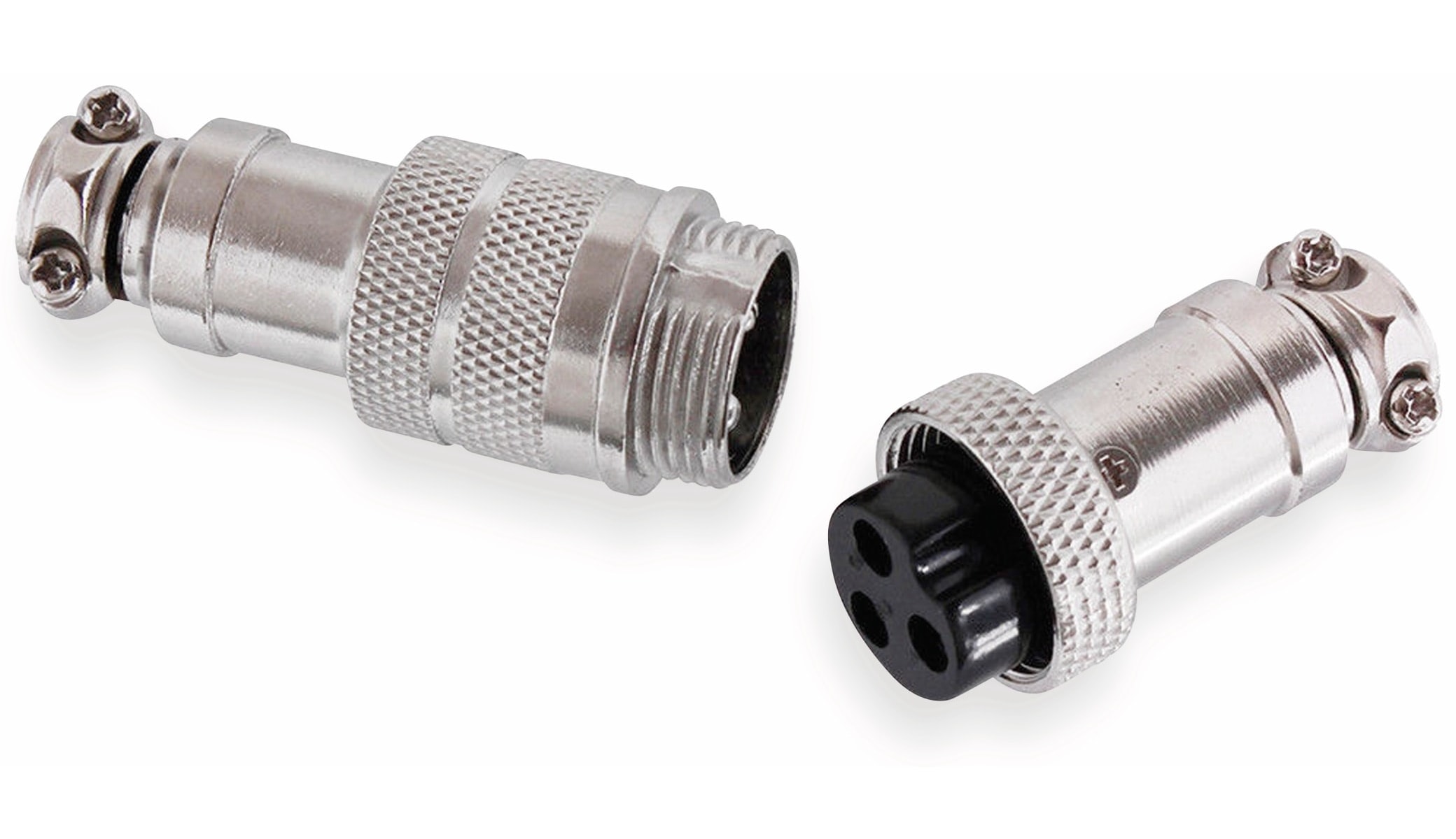 Hochstrom Steckverbinder-Set, 6-polig, Ø 16 mm, Schraubverschluss