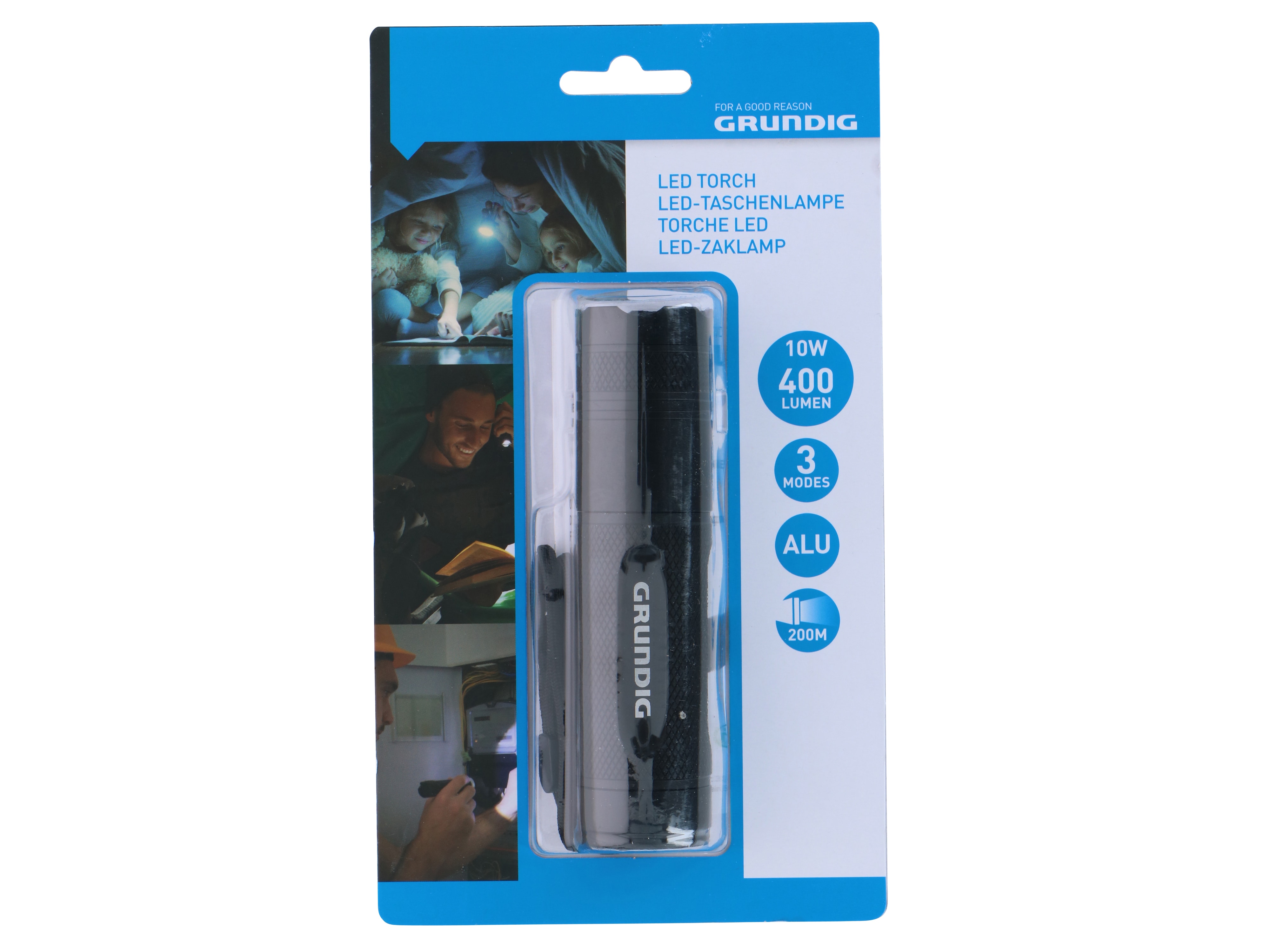 GRUNDIG LED-Taschenlampe, 10 W, 400 Lm 34 x134 mm