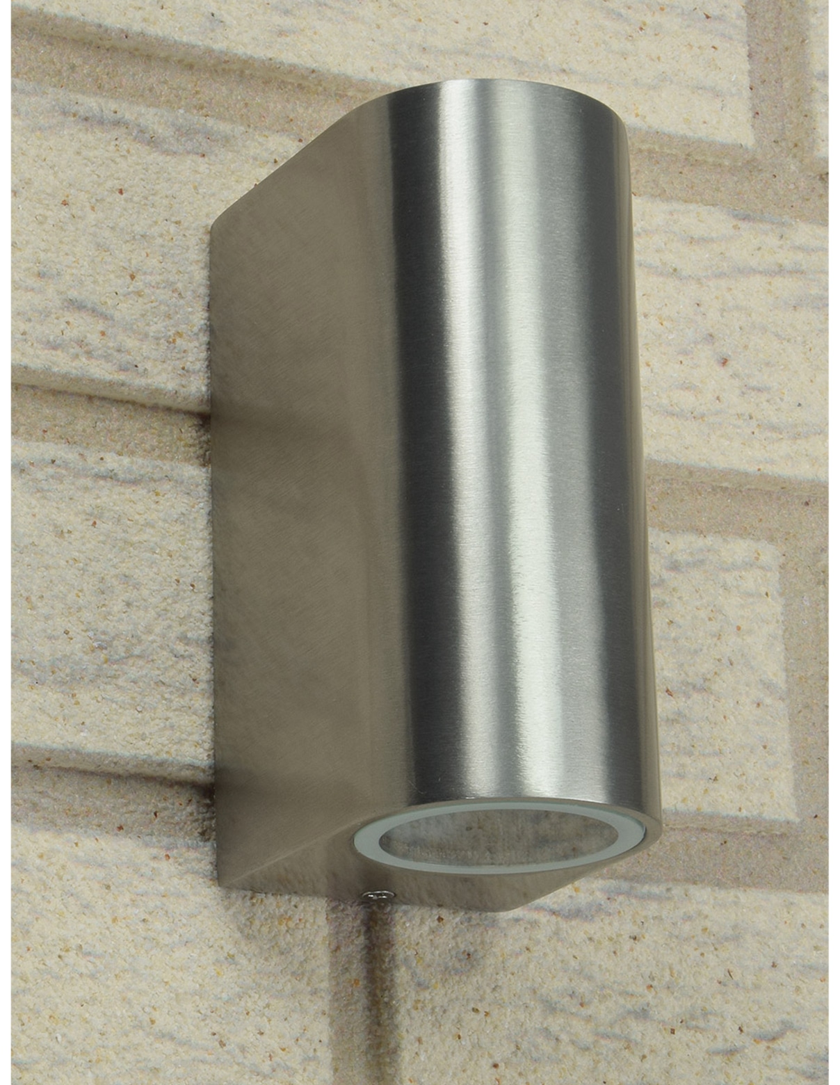 CHILITEC Wandleuchte CTW-2, IP44, 2x GU10, Edelstahl