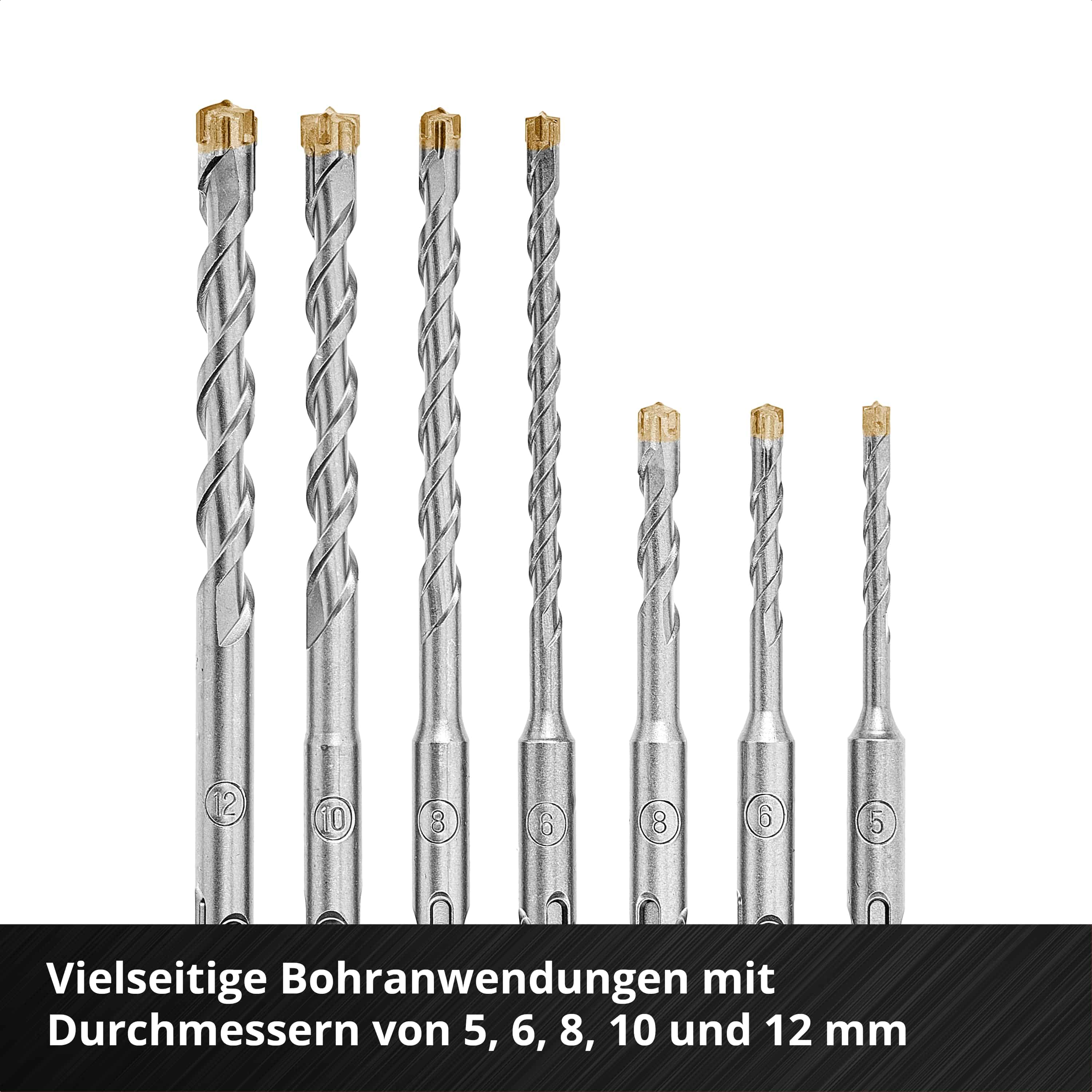 KWB SDS-Plus Hammerbohrer-Set, 268493, 110 mm + 160 mm, 7-teilig KWB SDS-Plus Hammerbohrer-Set, 268493, 110 mm + 160 mm, 7-teilig
