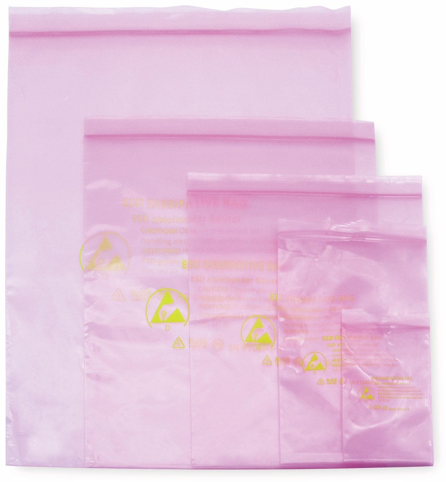 QUADRIOS, 1903EC111, Zip-Beutel Dissipativ 10 St 75 x 125mm