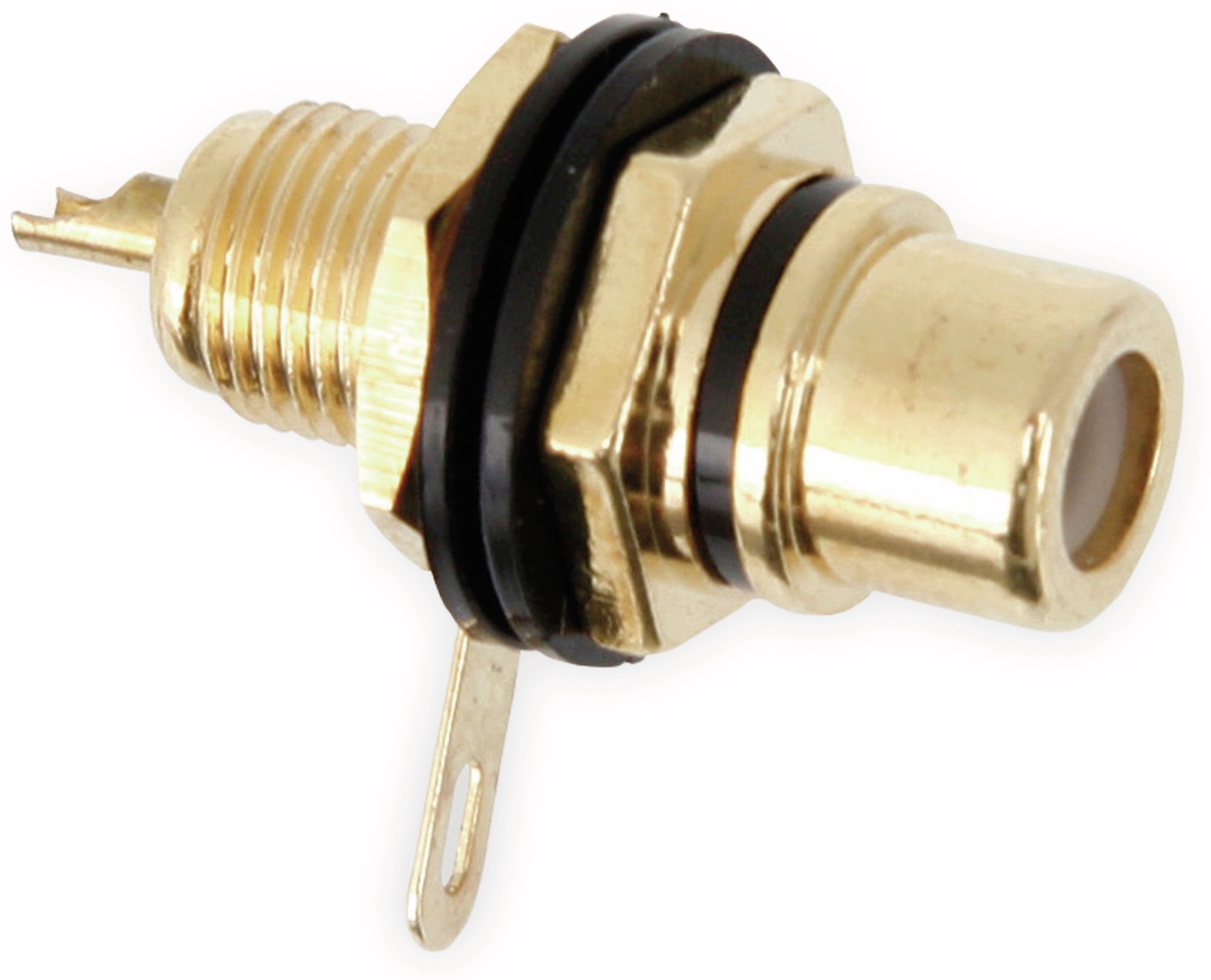 GOOBAY Cinch-Einbaubuchse, schwarz, 8 mm