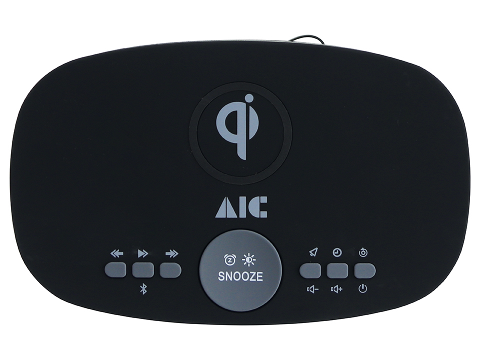 AIC Radiowecker 28 BT, mit QI-Charging-Funktion, schwarz AIC Radiowecker 28 BT, mit QI-Charging-Funktion, schwarz