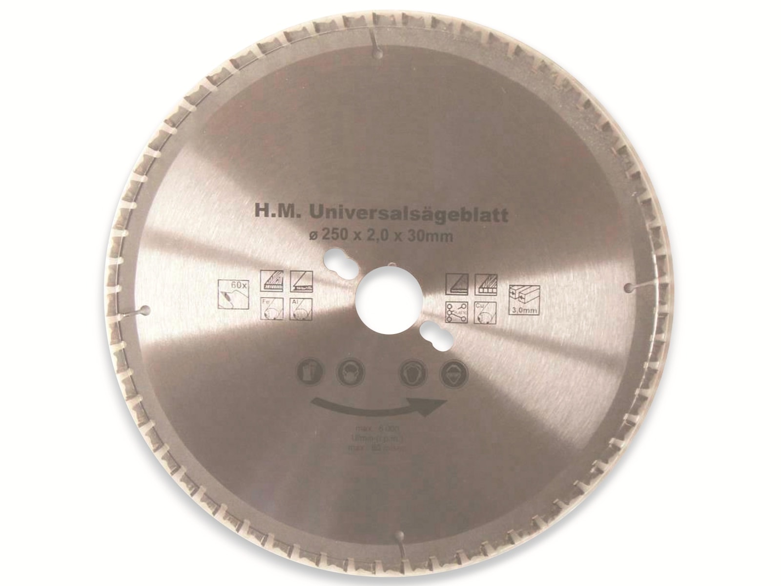 MASTERPROOF Universal-Sägeblatt, 250 mm, 60 Zähne