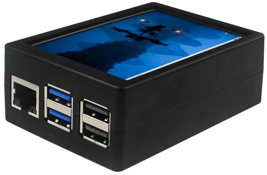 KUBII ABS-Gehäuse für Raspberry Pi 5 mit Touchscreen, luftgekühlt KUBII ABS-Gehäuse für Raspberry Pi 5 mit Touchscreen, luftgekühlt