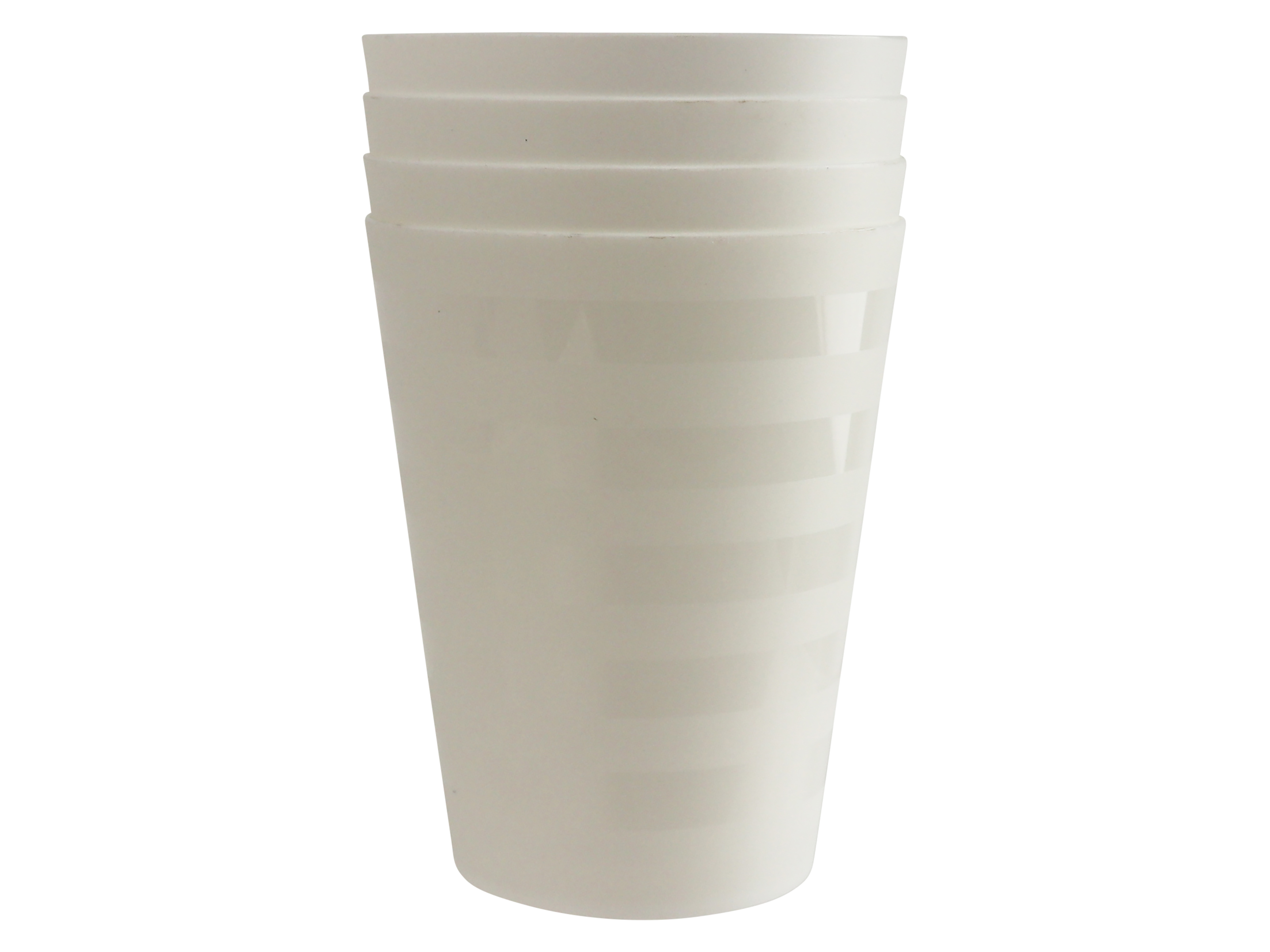 Camping-Trinkbecher, 4-teilig, weiß, ca. 0,25 l