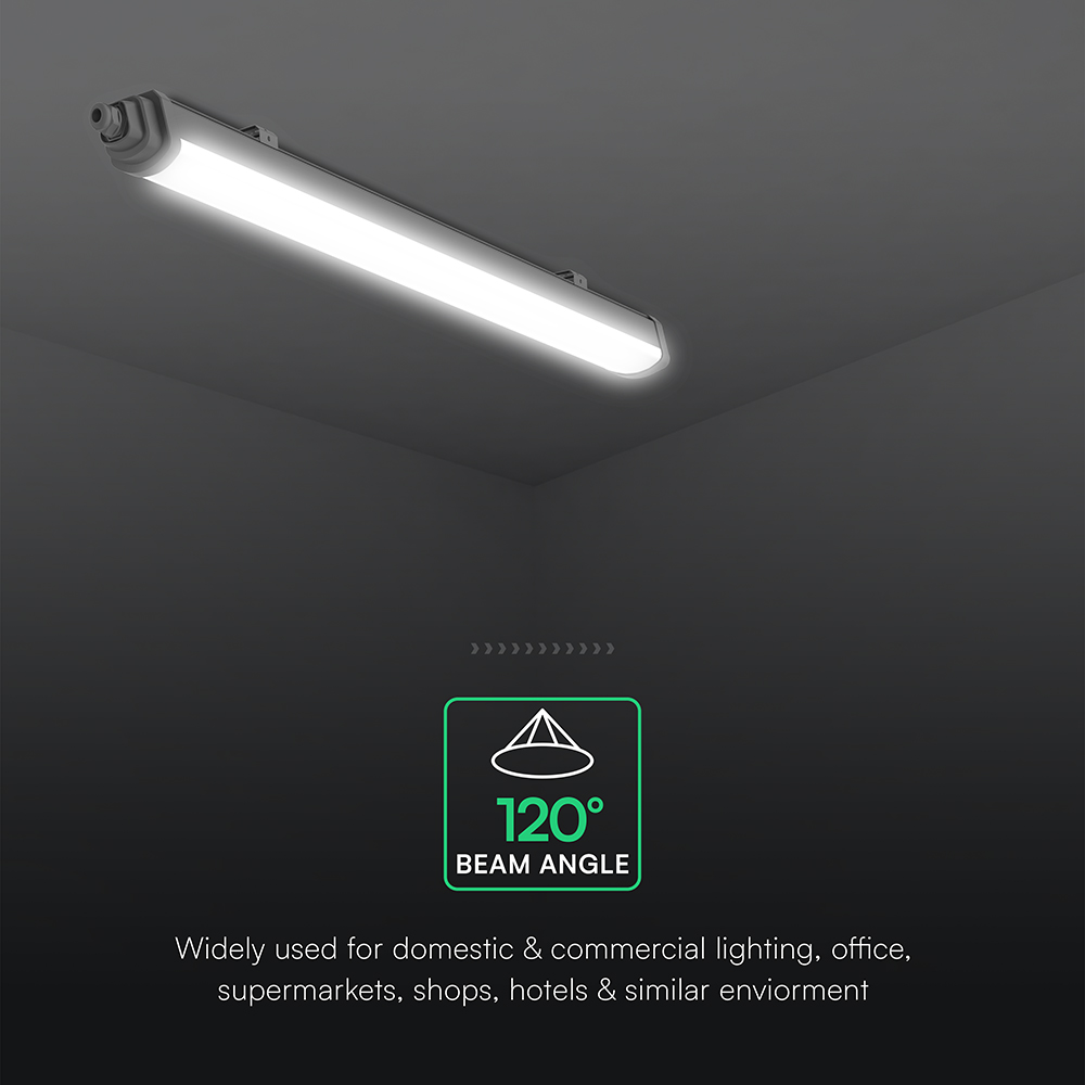 V-TAC LED-Deckenleuchte VT-233906, EEK: E, 48W, 5760lm, 6500K, 120°, IP65 V-TAC LED-Deckenleuchte VT-233906, EEK: E, 48W, 5760lm, 6500K, 120°, IP65