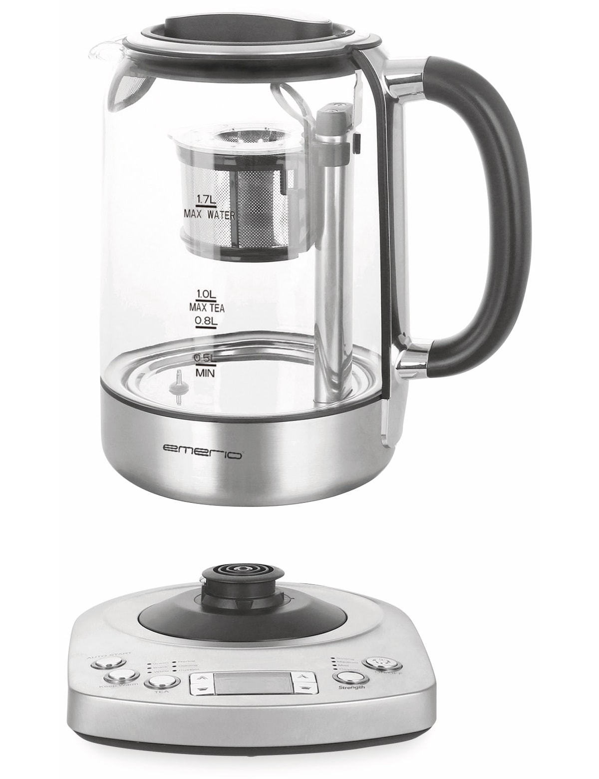 EMERIO Wasserkocher WK-122248, 1,7 L, 2200 W, Teekocher