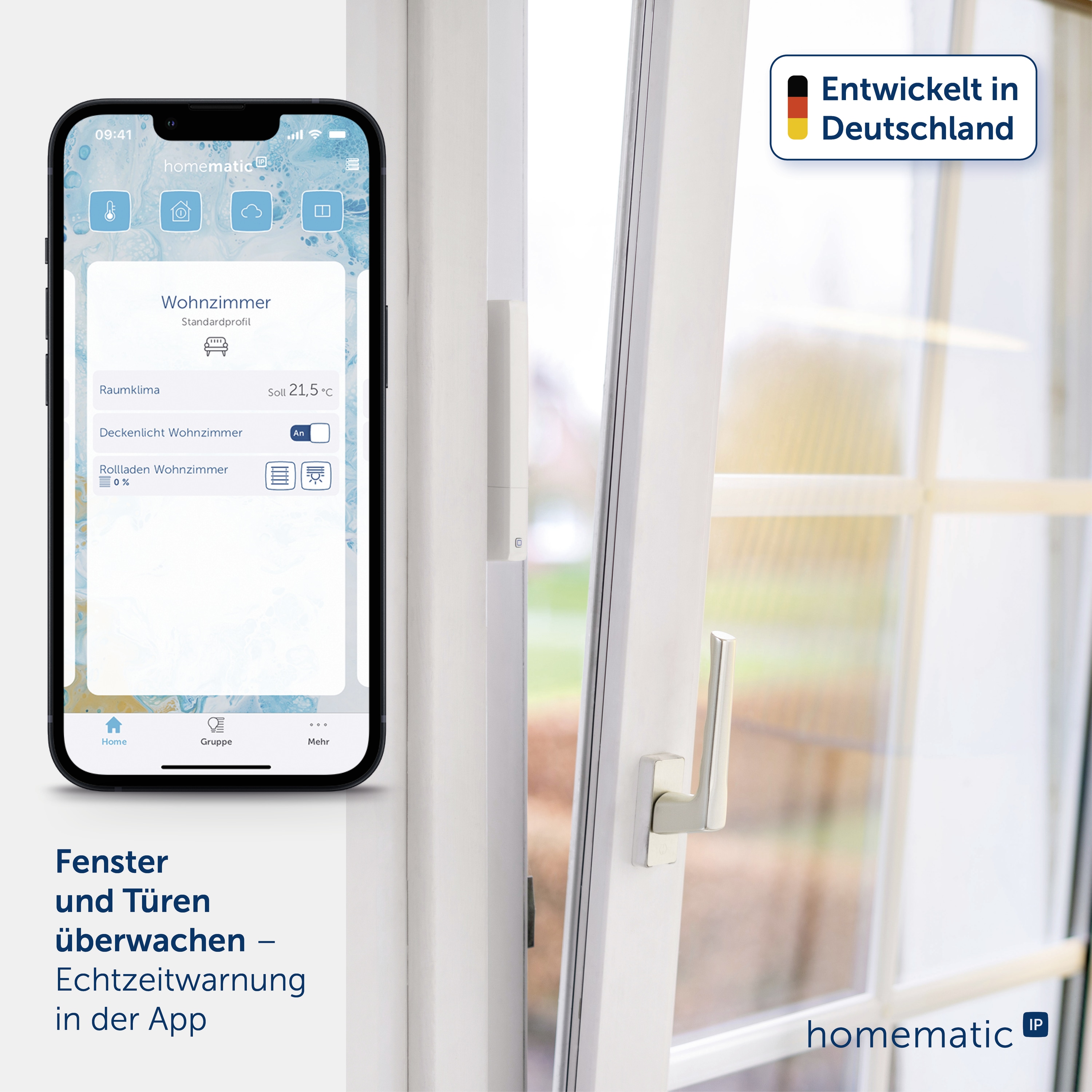 HOMEMATIC IP Fenster- und Türkontakt, 158603A0, optisch, plus HOMEMATIC IP Fenster- und Türkontakt, 158603A0, optisch, plus