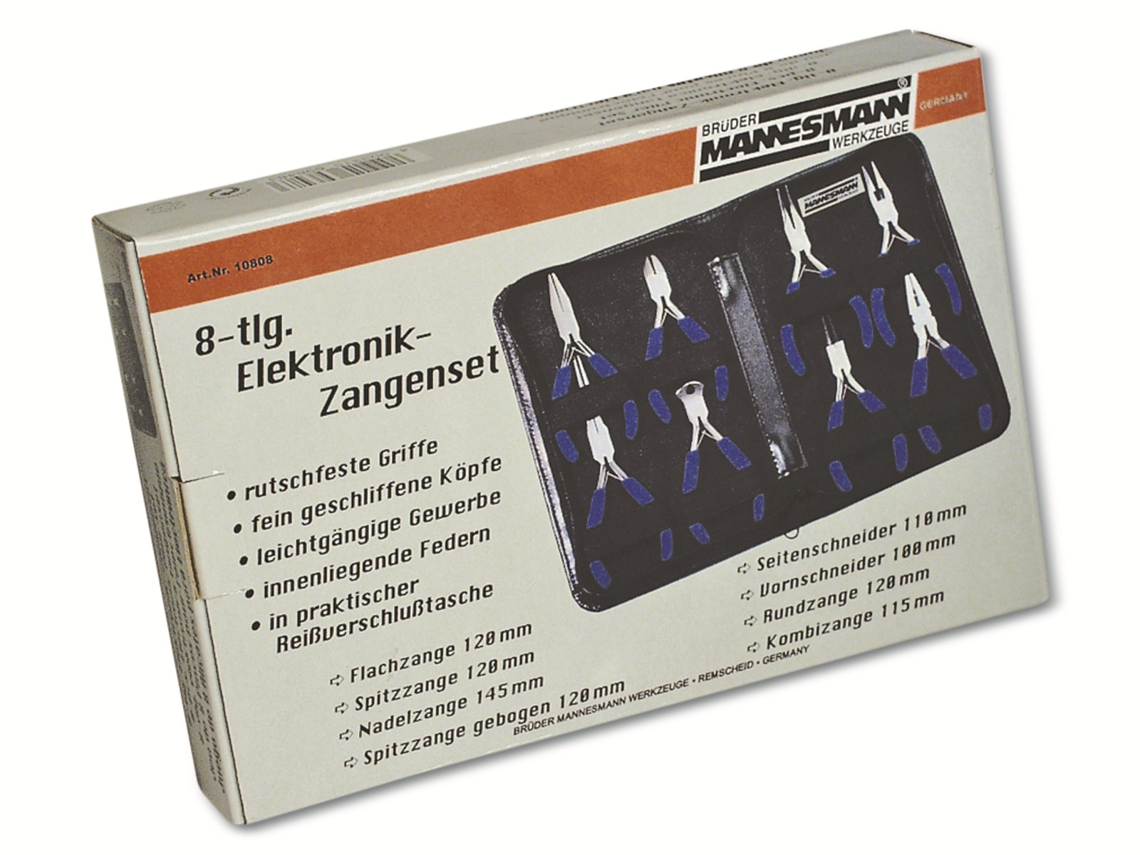 BRÜDER MANNESMANN Elektronik-Zangenset, 8-teilig