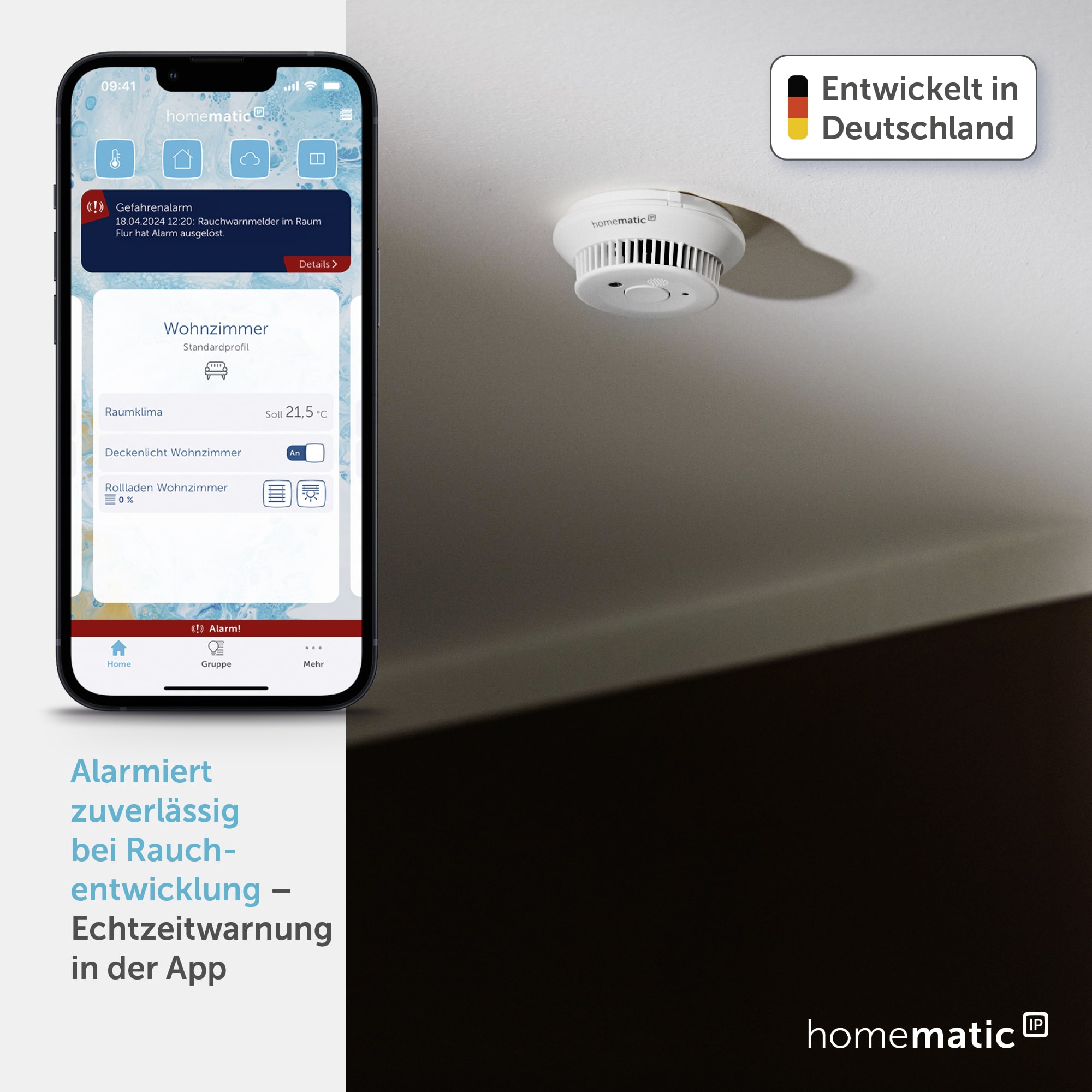 HOMEMATIC IP 156587A0, Rauchwarnmelder, Q-Label HOMEMATIC IP 156587A0, Rauchwarnmelder, Q-Label