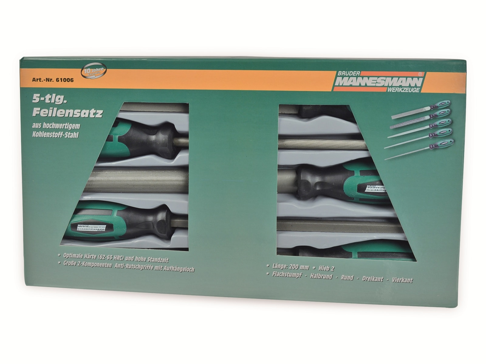 BRÜDER MANNESMANN Werkstattfeilen-Satz, 5-teilig