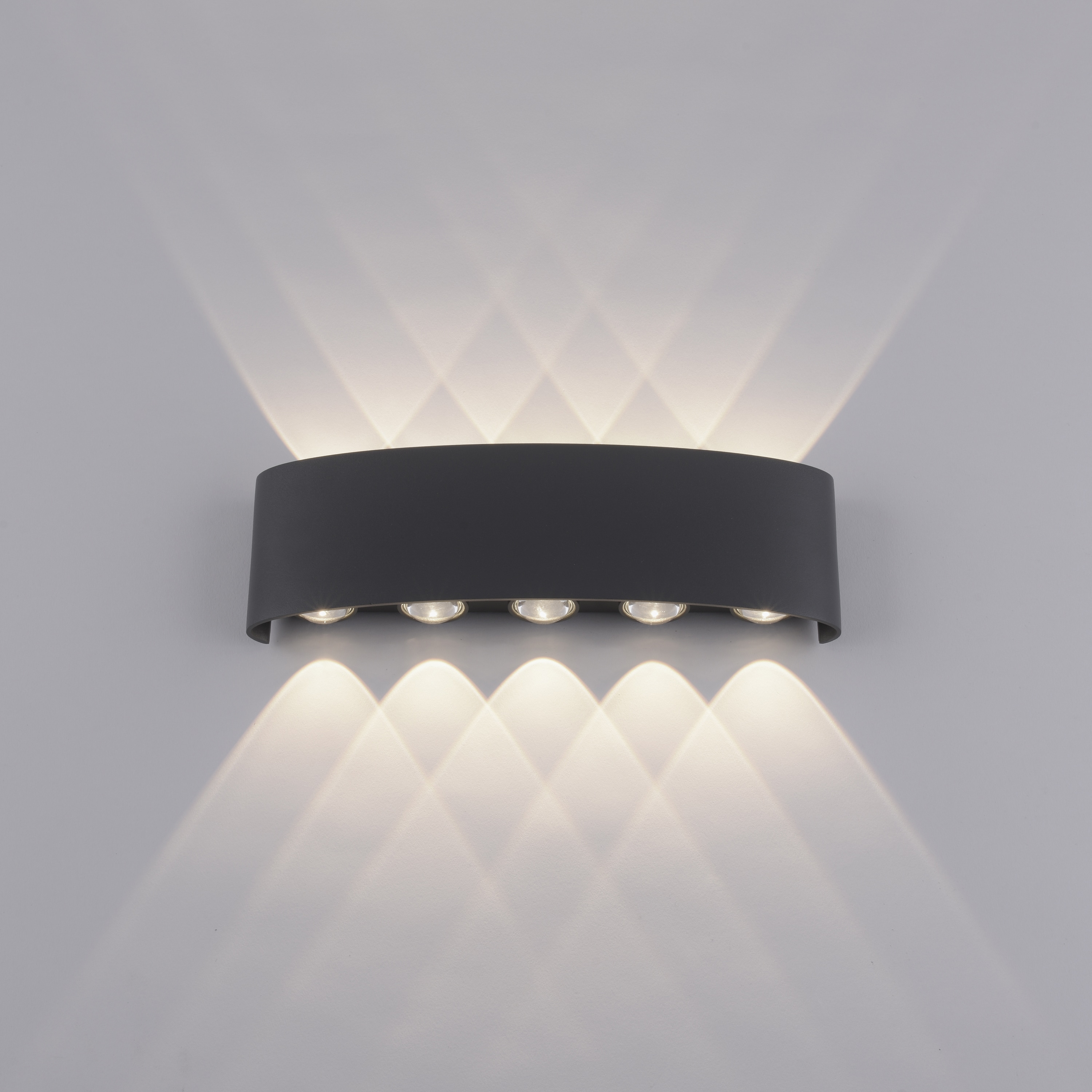 PAUL NEUHAUS LED-Wandleuchte 9489-13 anthrazit, 8 W, 1200 lm, 3000 K, IP54