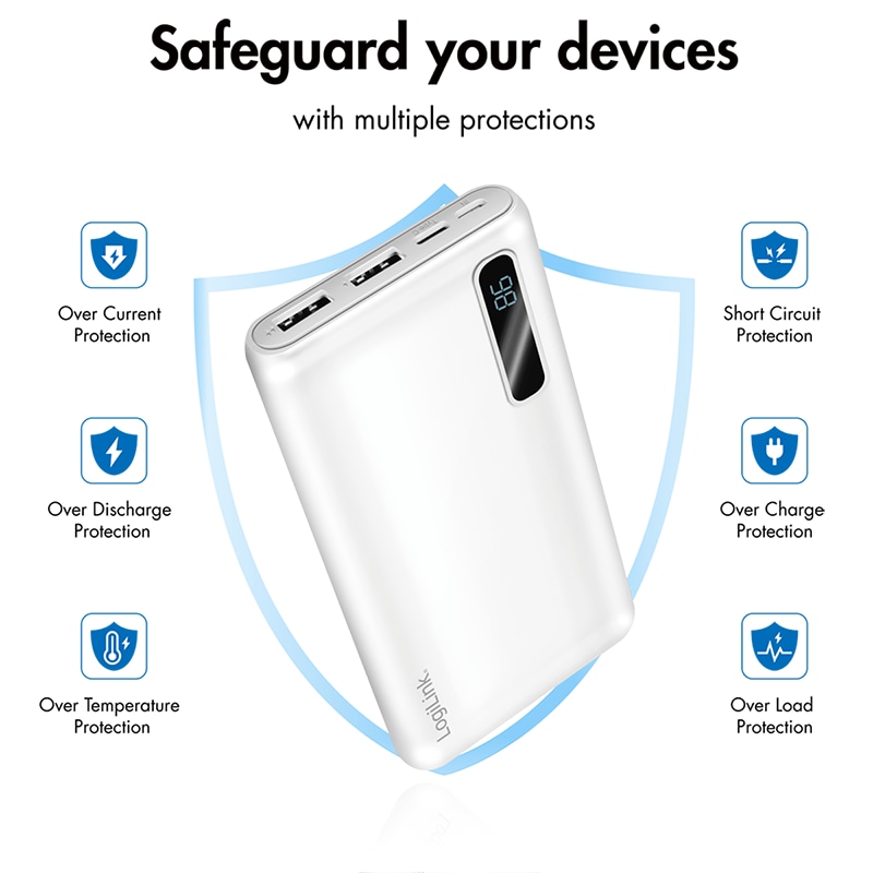 LOGILINK Powerbank PA0280W, 10.000 mAh, weiß LOGILINK Powerbank PA0280W, 10.000 mAh, weiß