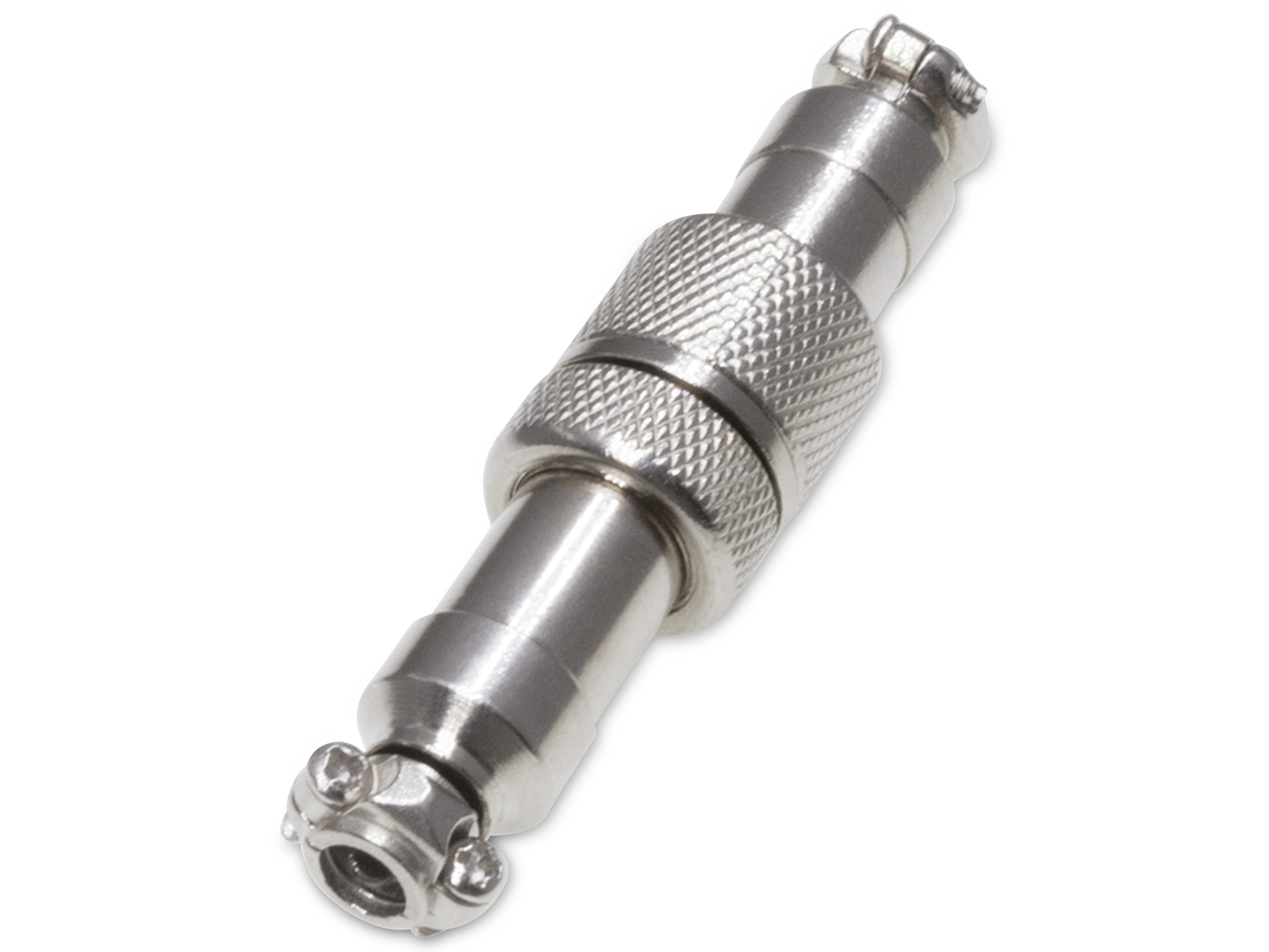 Rundsteckverbinder, 4-polig, 60V, 2A, Lötanschluss, IP55, wire to wire, 1 Stecker + 1 Buchse