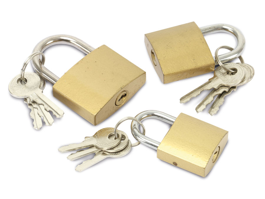 KINZO Vorhängeschloss-Set, 3 Schlösser KINZO Vorhängeschloss-Set, 3 Schlösser