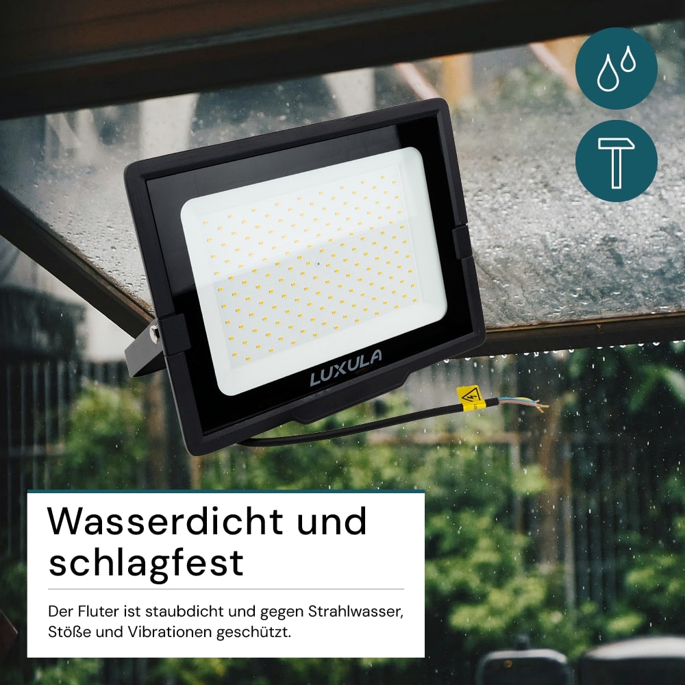 LUXULA LED-Fluter, EEK: F, 150W, 15000lm, 4000K, schwarz LUXULA LED-Fluter, EEK: F, 150W, 15000lm, 4000K, schwarz